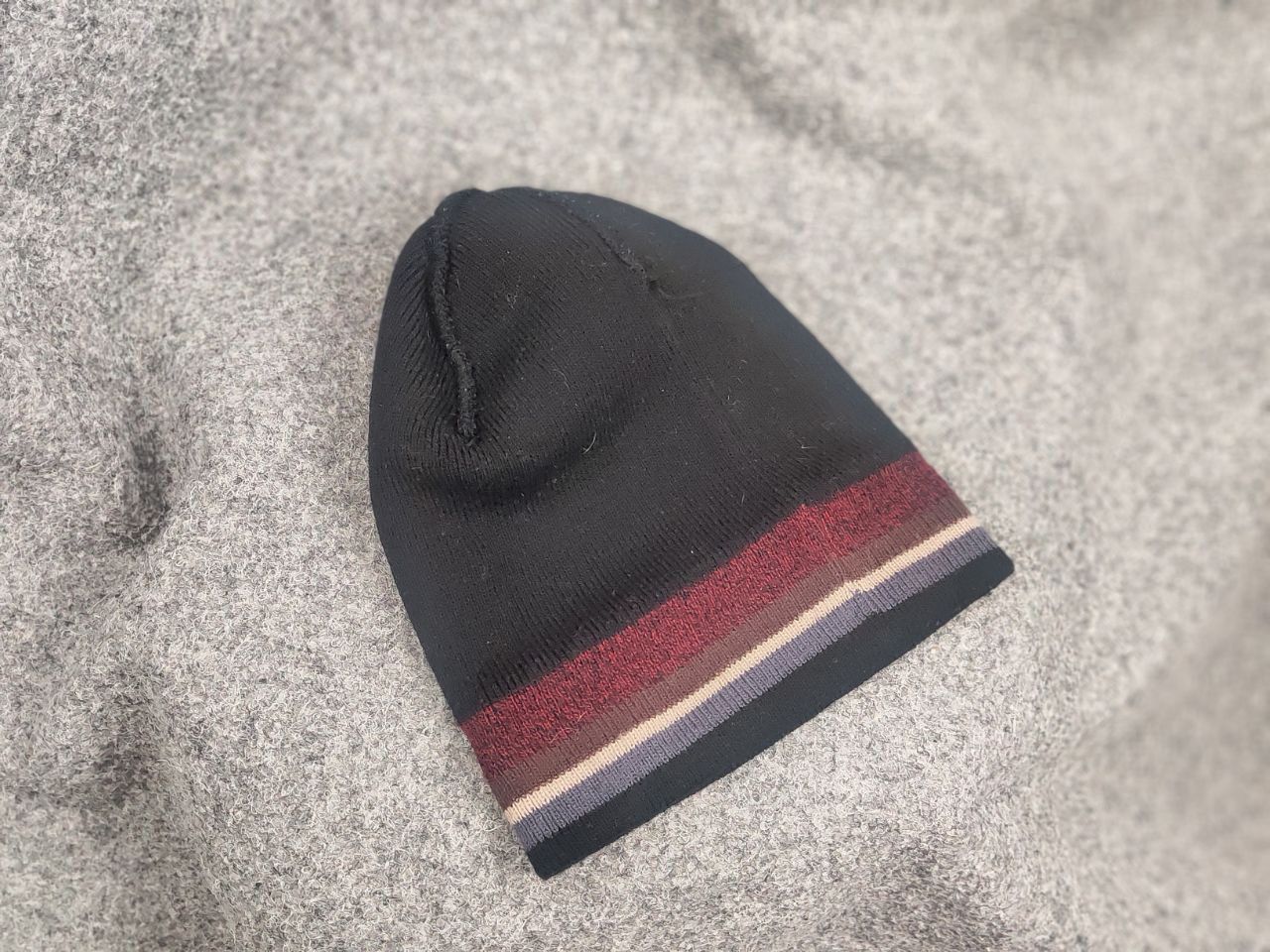Nike Vintage Nike beanie hat Black Wool Blend Swoosh Y2K Style Size ONE SIZE - 11 Thumbnail