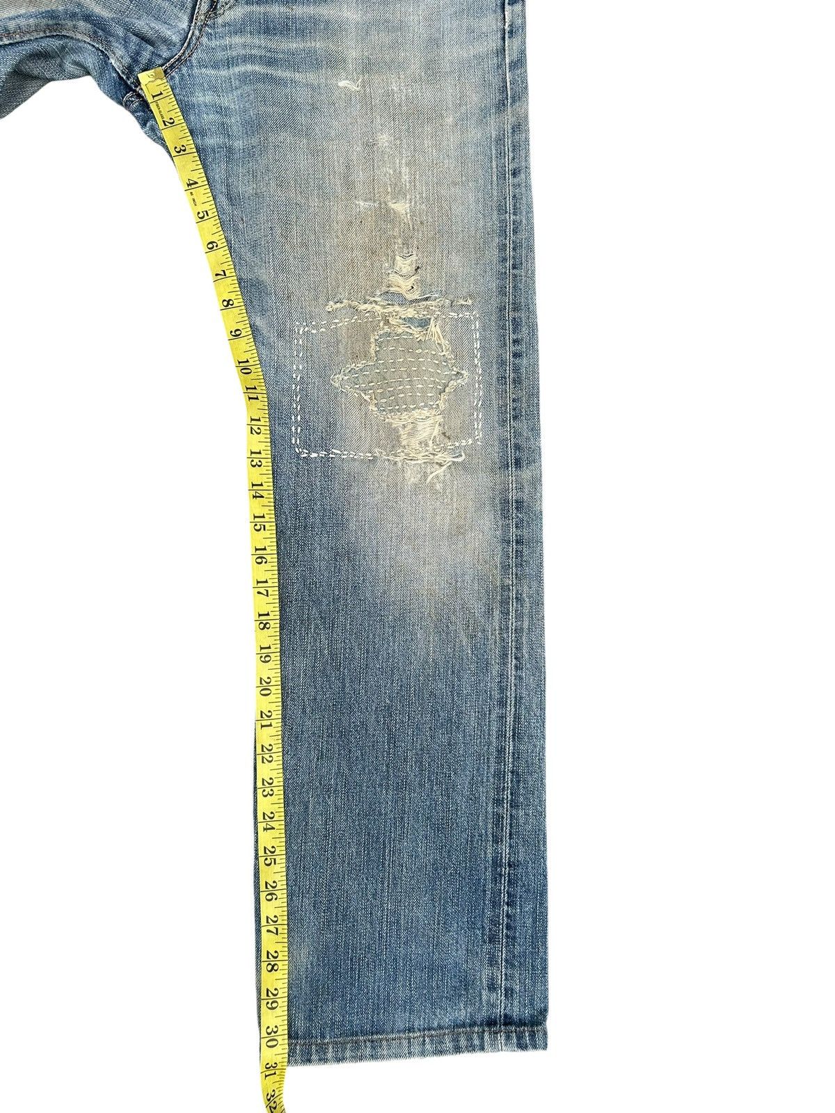 Kapital Thrashed Vintage Edwin 505ZX Selvedge Dirty Denim Jeans Size US 32 / EU 48 - 20 Thumbnail