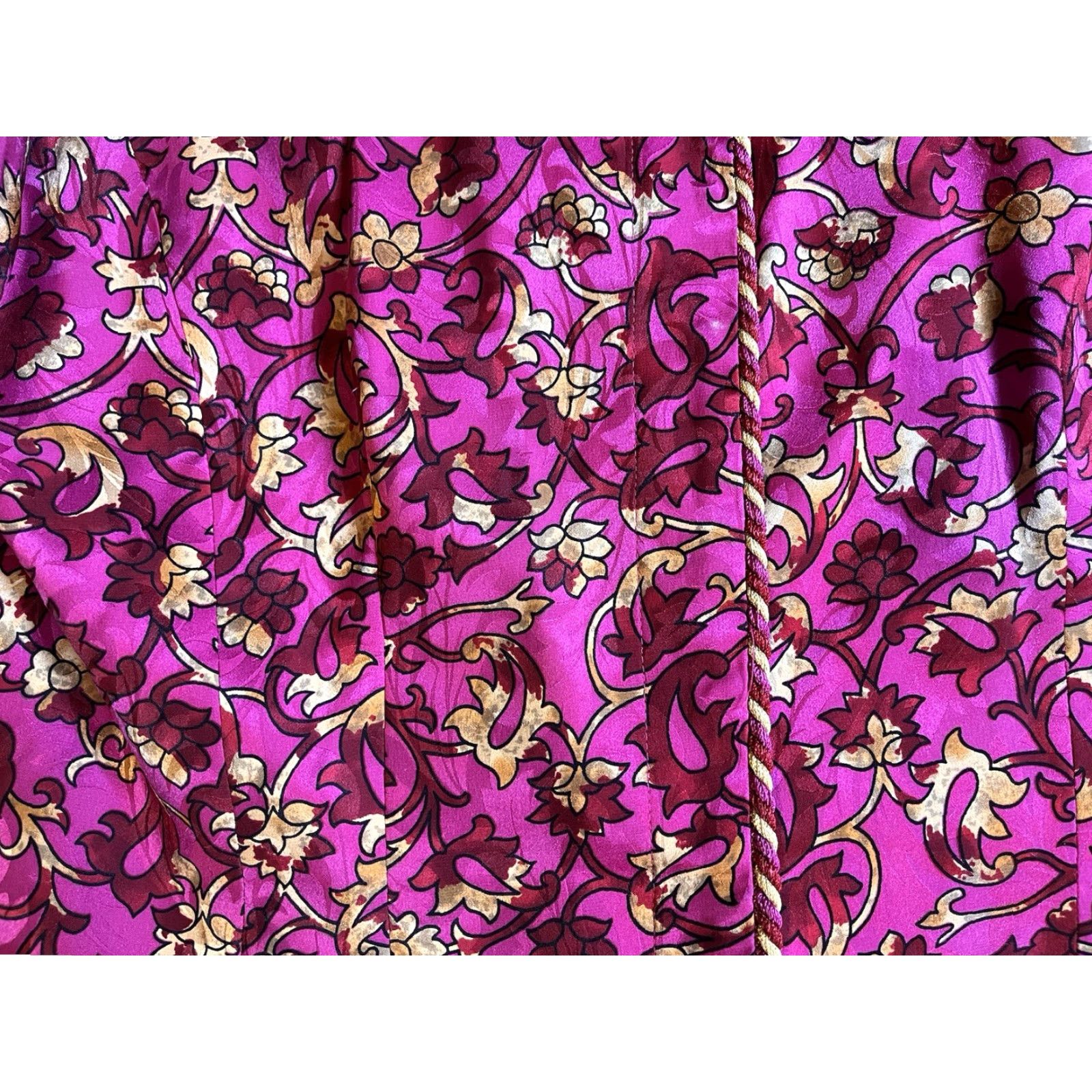 Vintage VINTAGE Anne Crimmins for Umi Collections Silk Skirt Suit 10 Pink Floral Paisley Size 32" / US 10 / IT 46 - 3 Thumbnail