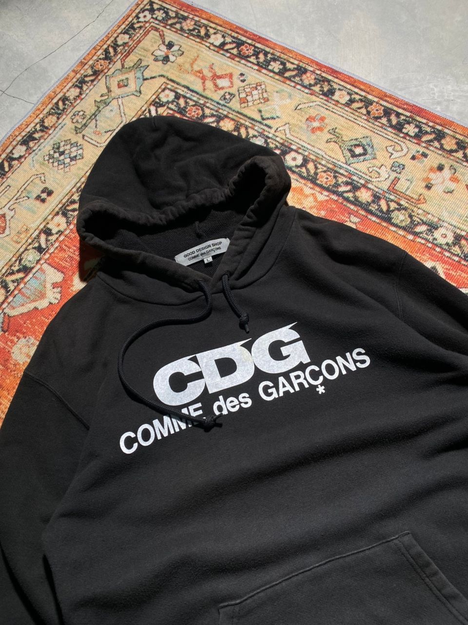 Comme des Garcons CDG Logo Hoodie Black Size US L / EU 52-54 / 3 - 2 Thumbnail