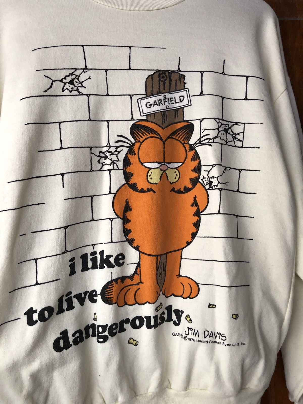 Vintage Vintage 1978 Garfield Sweatshirt Pullover RARE Size US M / EU 48-50 / 2 - 3 Thumbnail