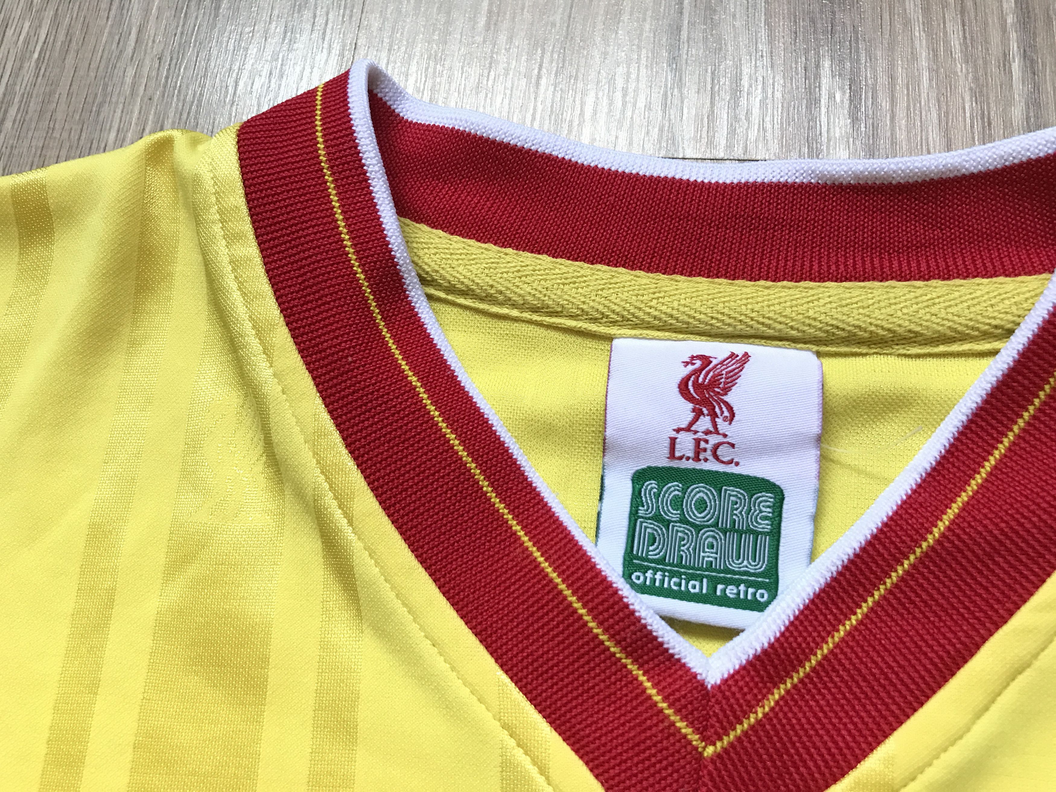 Vintage Score Draw Liverpool Retro Jersey Size US L / EU 52-54 / 3 - 4 Thumbnail
