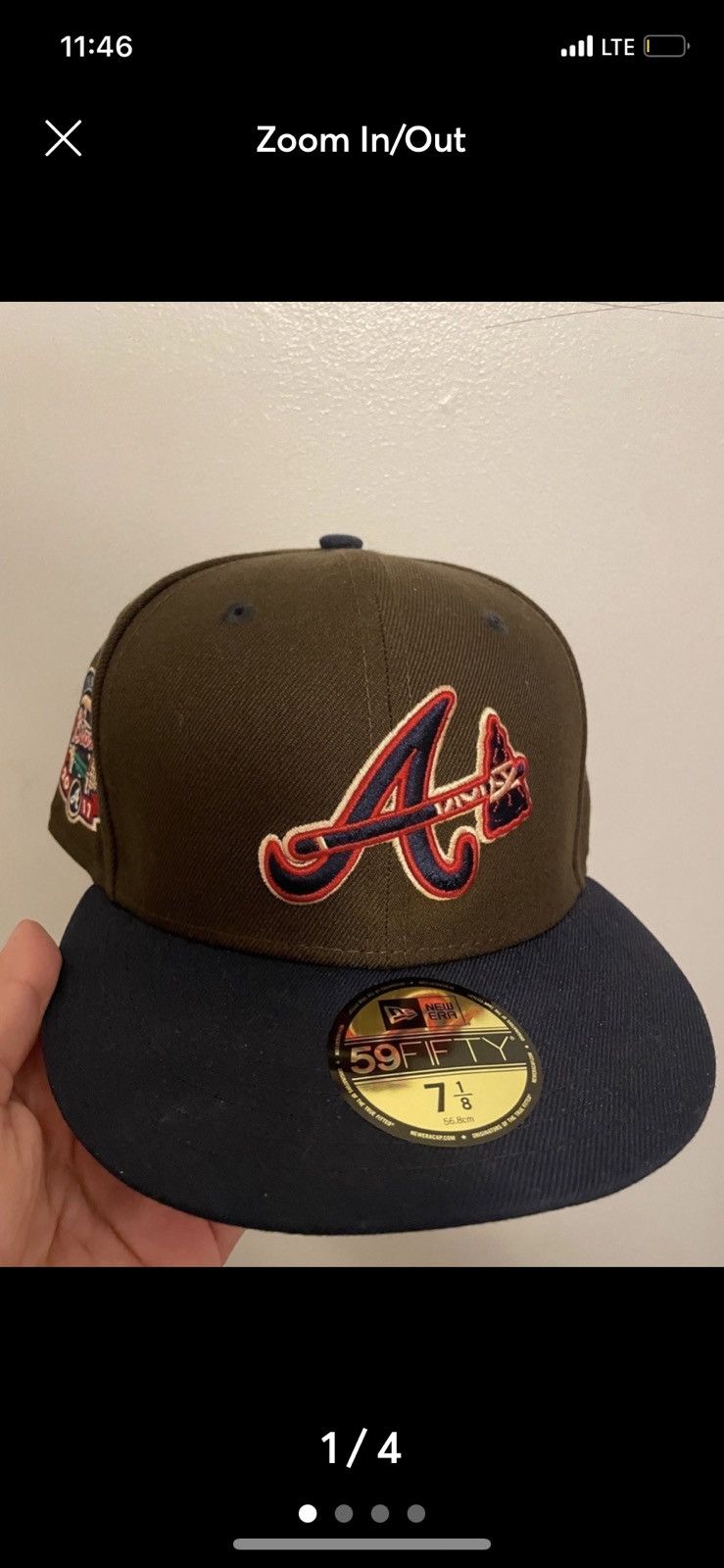 NEW ERA - ATLANTA BRAVES (Brown × Pink) Brown Atlanta Braves Pink Bottom 1999 World Series Side