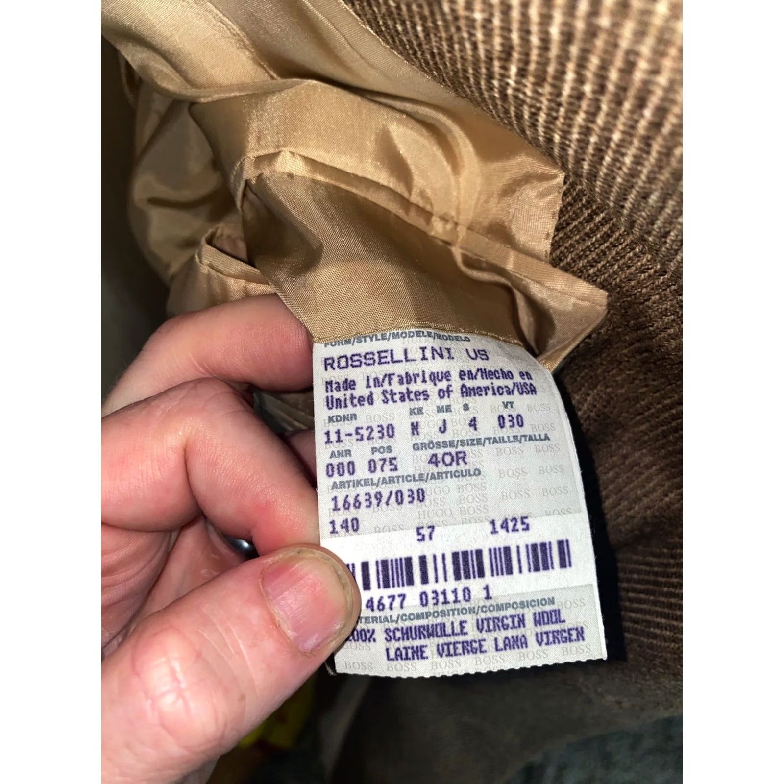 Hugo Boss Hugo Boss Blazer Jacket Wool Earth Tone Rosellini Sz 40 US Mens Color Sharp Size US XXS / EU 40 - 6 Thumbnail