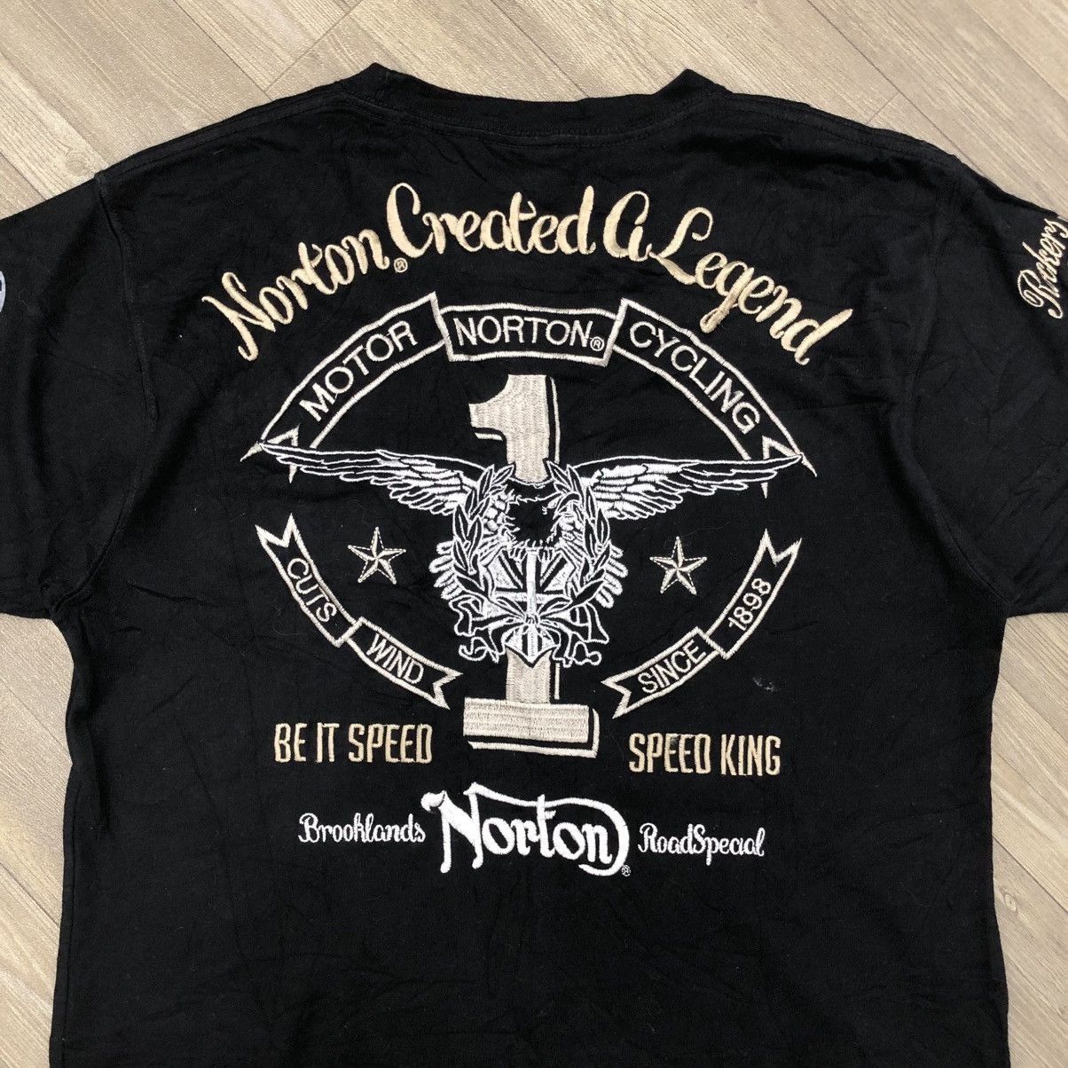 Japanese Brand × Norton 2000s Norton Motorcycle English Ducth Embroidered Tshirt Size US L / EU 52-54 / 3 - 2 Thumbnail