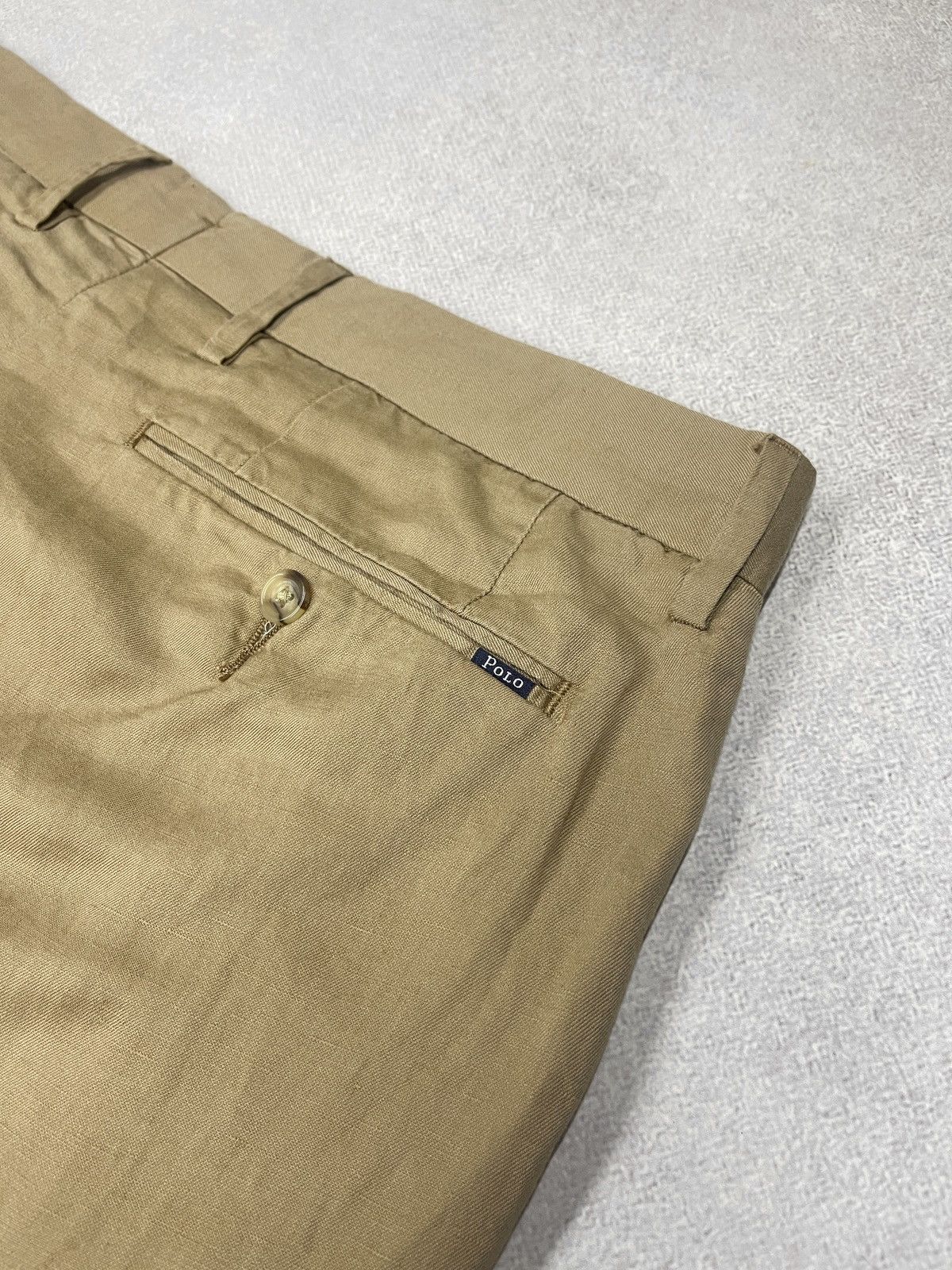 Polo Ralph Lauren Mens Polo Ralph Lauren Linen Pants Beige Size US 31 - 4 Thumbnail
