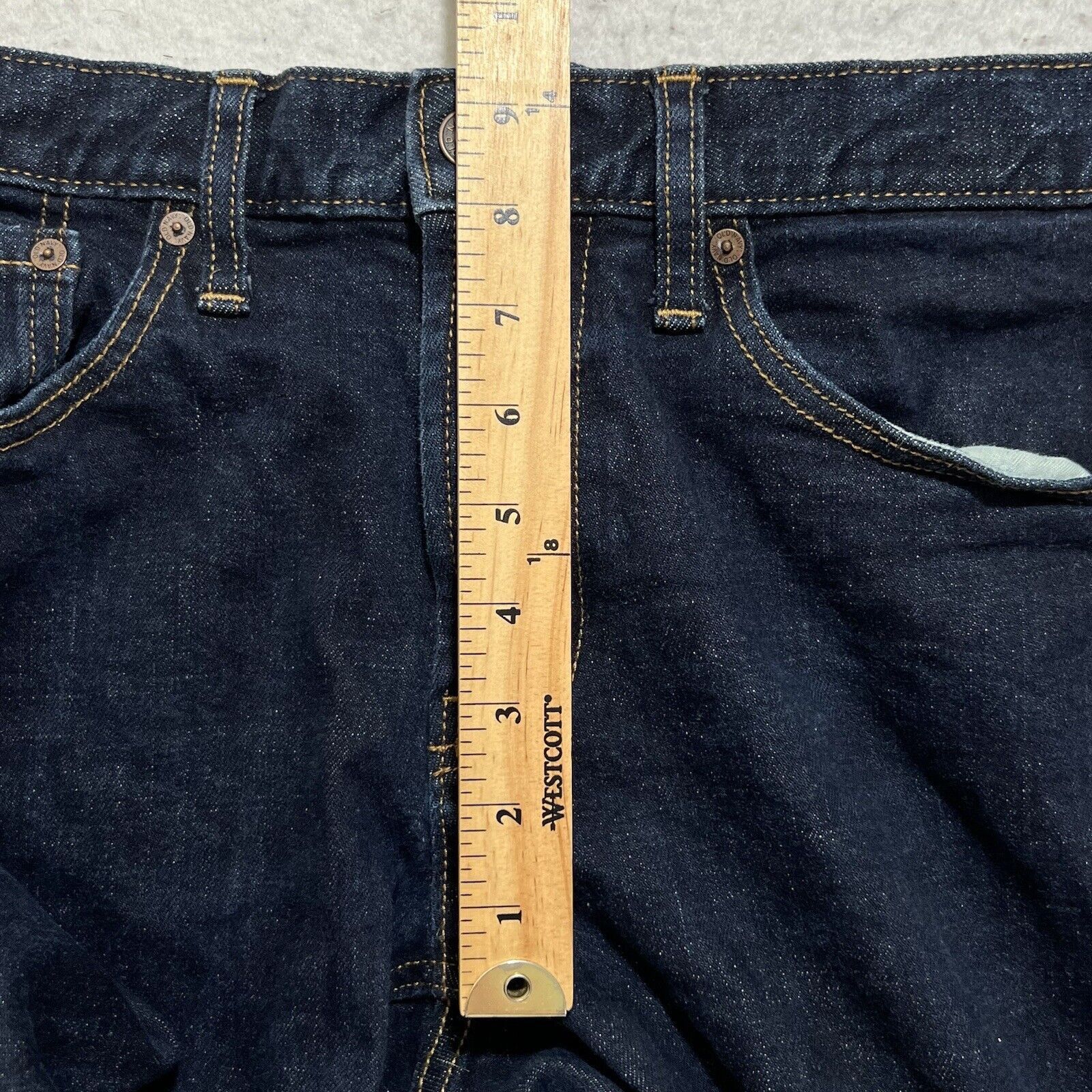 Old Navy Old Navy 32x33 Skinny Denim Jeans Dark Navy Blue Size US 32 / EU 48 - 10 Thumbnail
