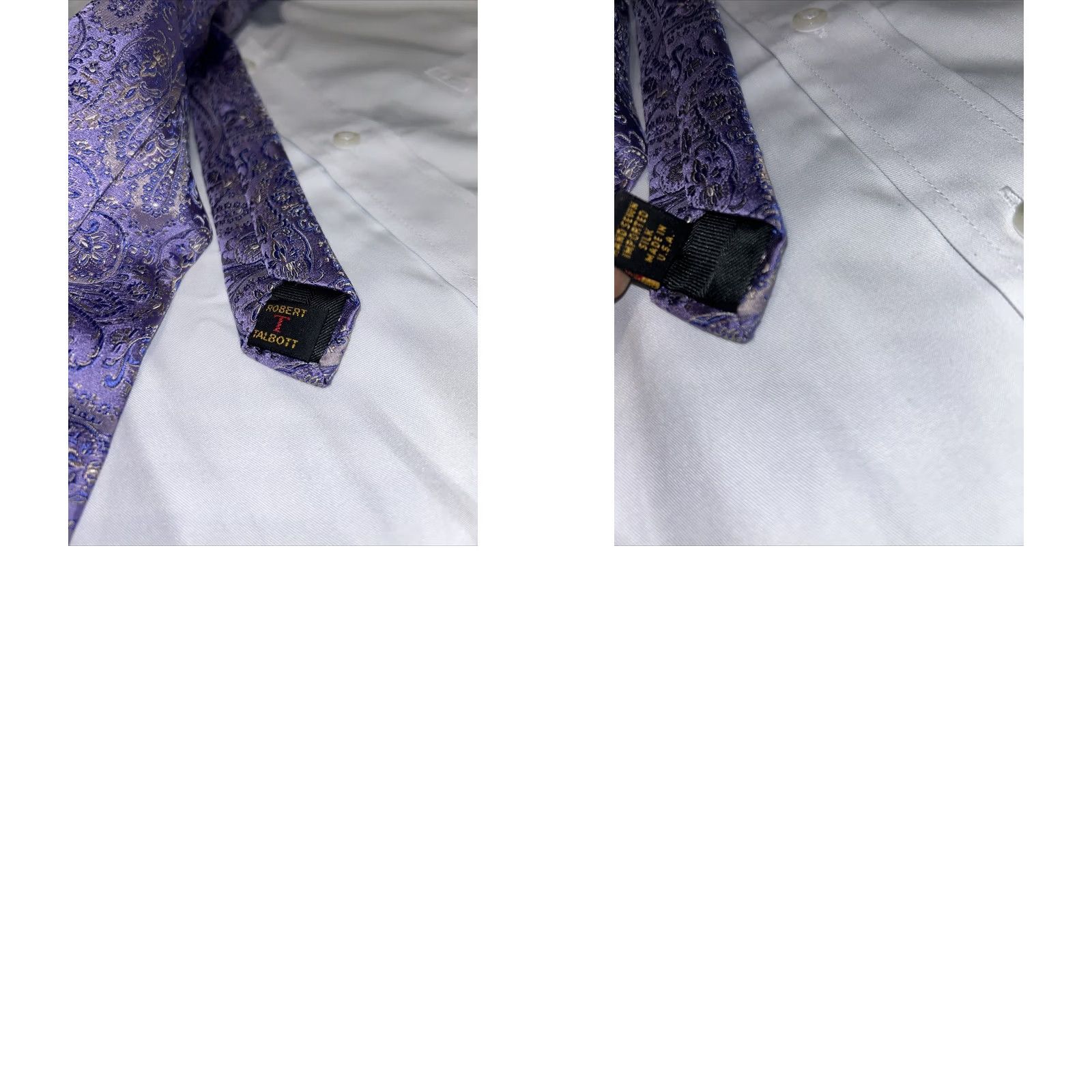 Robert Talbott Robert Talbott Tie Mens Blue Paisley Silk 60" Long EUC Size ONE SIZE - 8 Thumbnail