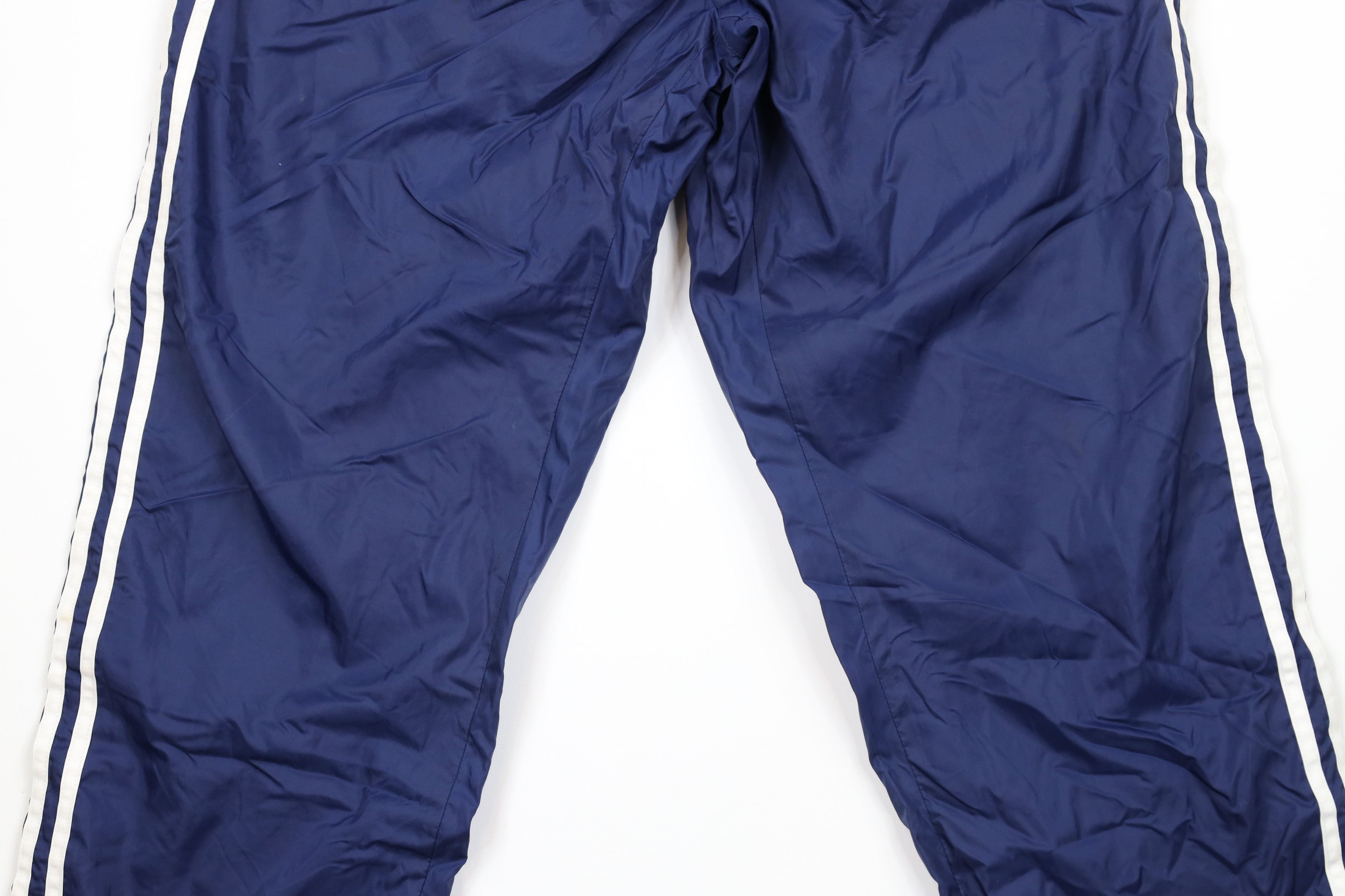 Adidas × Vintage Vintage 90s Adidas Spell Out Lined Tearaway Pants Blue Size US 34 / EU 50 - 3 Thumbnail
