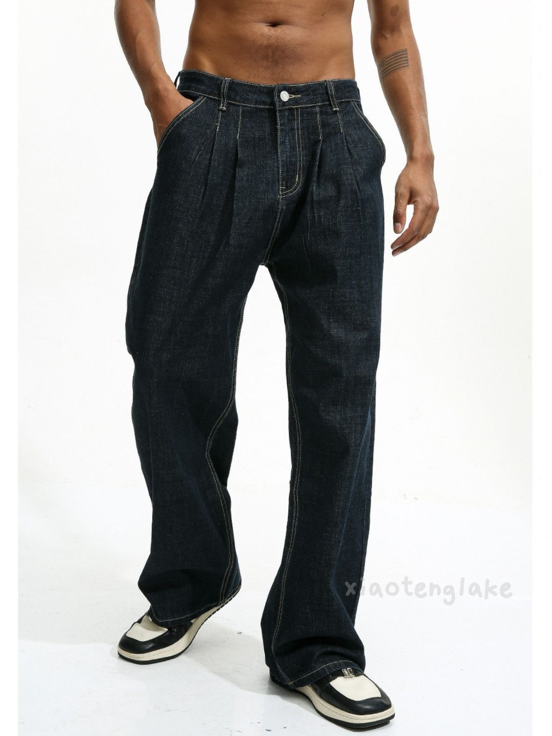 Designer × Jean × Vintage loose baggy utility skate hiphop yuppie jeans Size US 30 / EU 46 - 1 Thumbnail