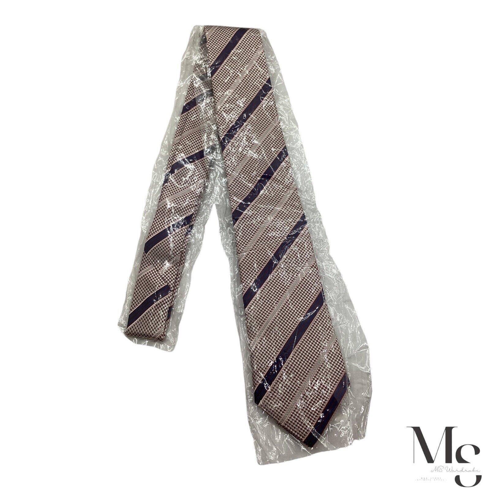 Canali CANALI Red & Blue Striped Silk Tie Made In Italy W:3.25" NWO Size ONE SIZE - 7 Thumbnail