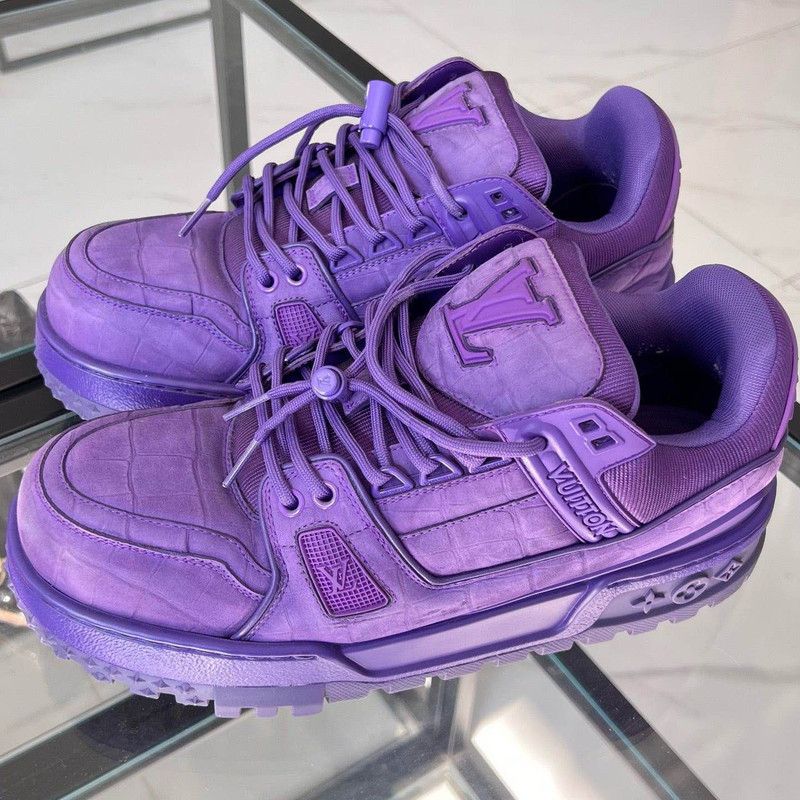 Louis Vuitton Louis Vuitton Trainer Maxi Purple Sneakers for Everyone 0079 Size US 8 / EU 41 - 1 Thumbnail
