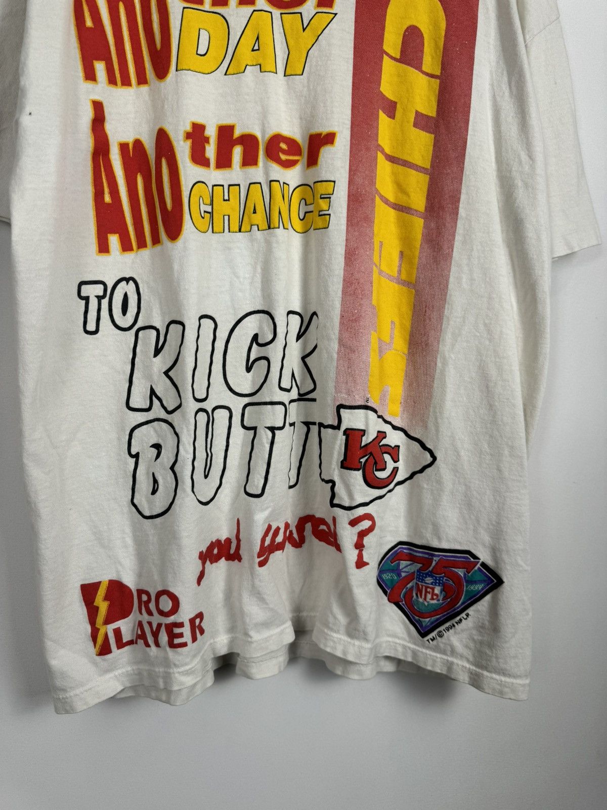 Vintage Vintage 90s Kansas City Chiefs Single Stitch Tee Size US XL / EU 56 / 4 - 3 Thumbnail