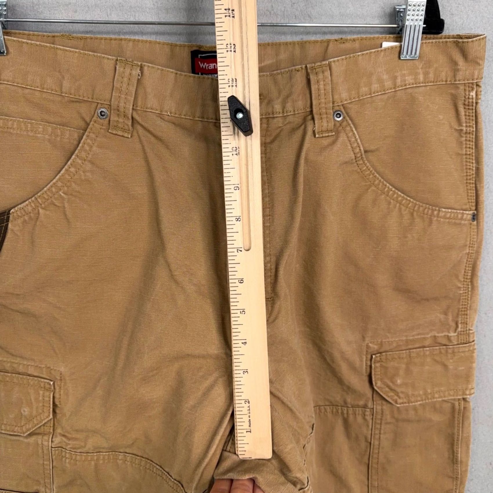 Wrangler Wrangler Cargo Pants Mens 38x30 Brown Solid Workwear Canvas Utility Gorpcore Size US 38 / EU 54 - 3 Thumbnail