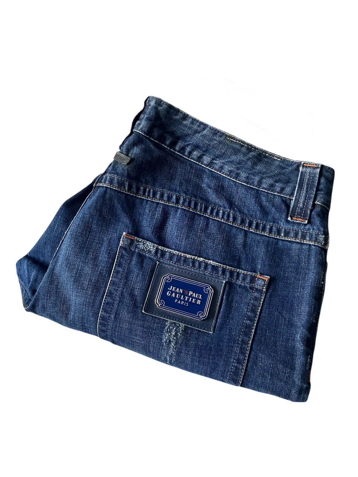 Jean Paul Gaultier Jean’s Paul Gaultier JPG Distressed Denim Metal Logo Archive Size US 36 / EU 52 - 3 Thumbnail
