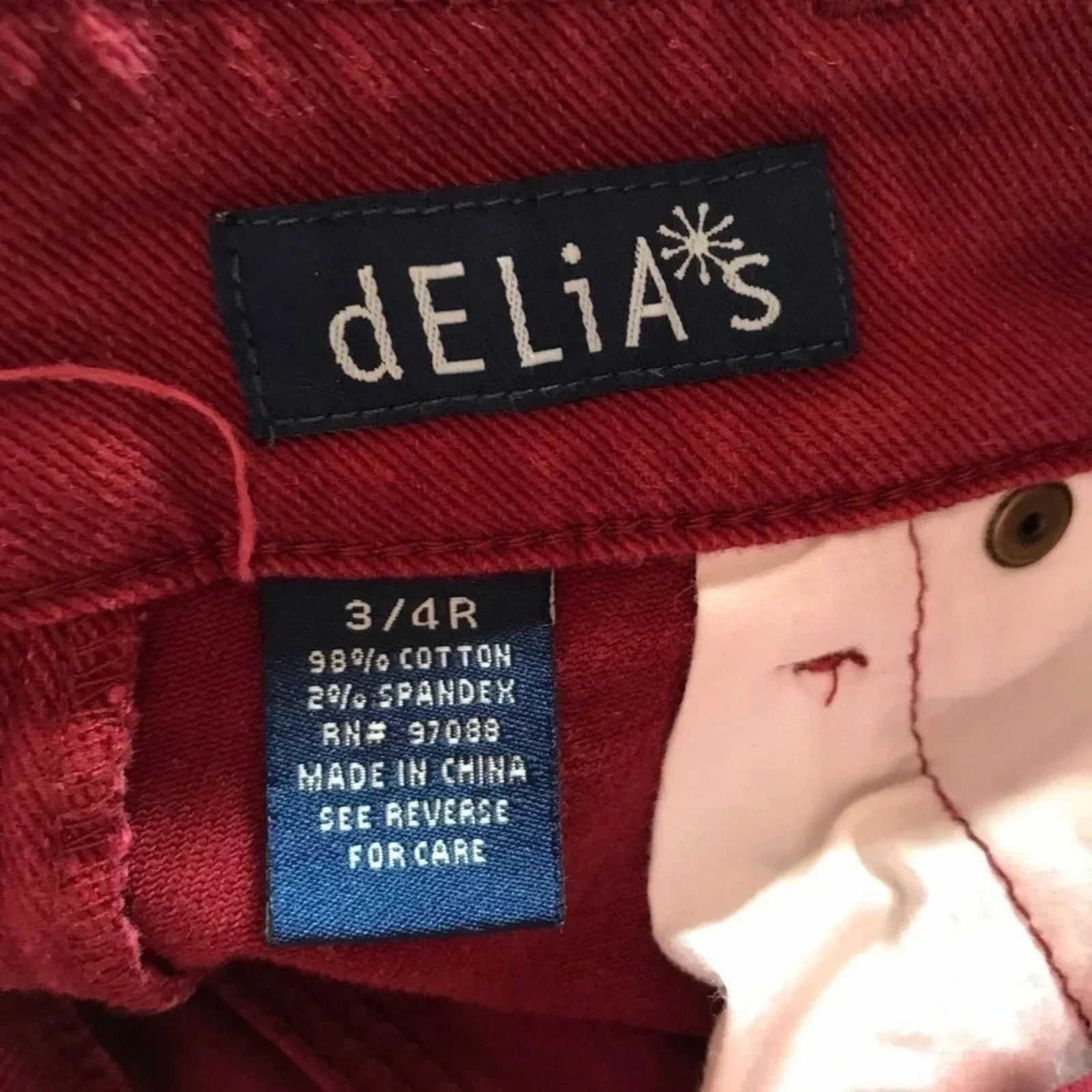 Other Delia’s Jeans Red Skinny Junior Size 3 Size 27" / US 4 / IT 40 - 5 Thumbnail