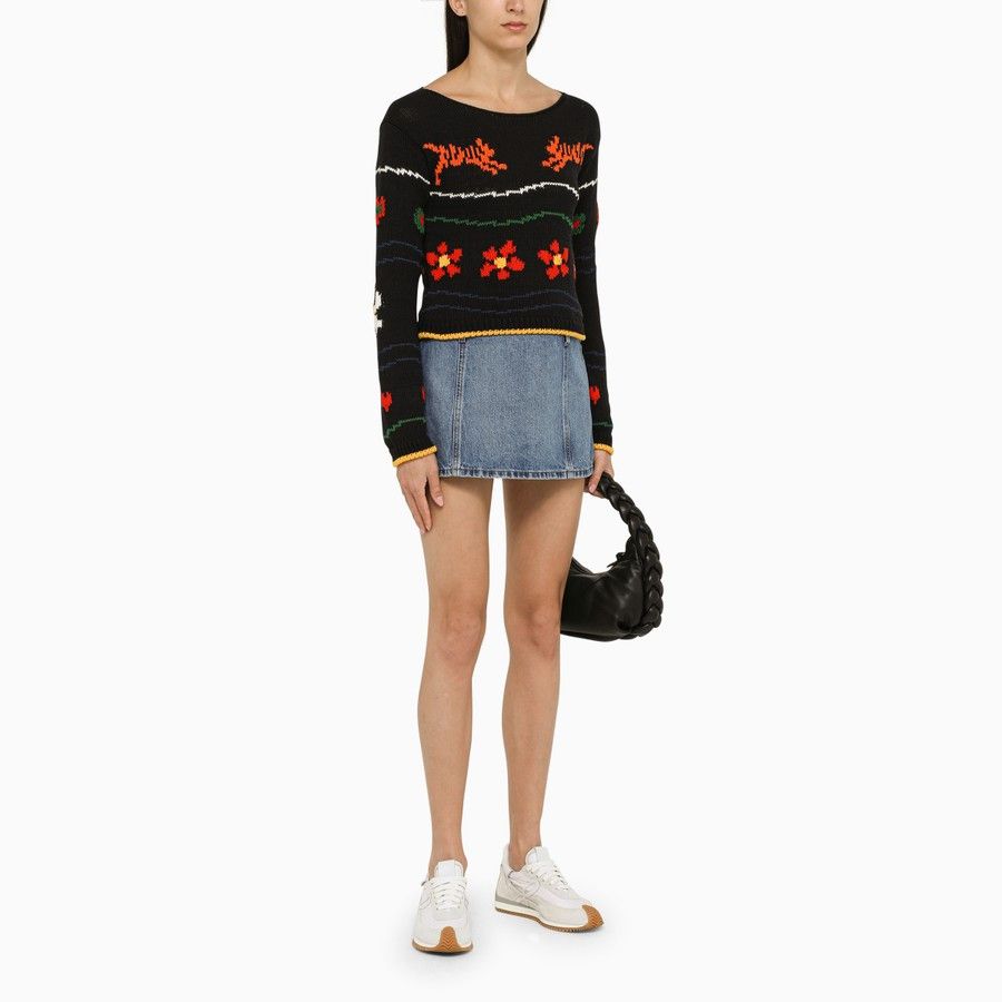 Kenzo o1d2blof0824 Crew-Neck Sweater With Inlay in Multicolor Size XS / US 0-2 / IT 36-38 - 2 Thumbnail