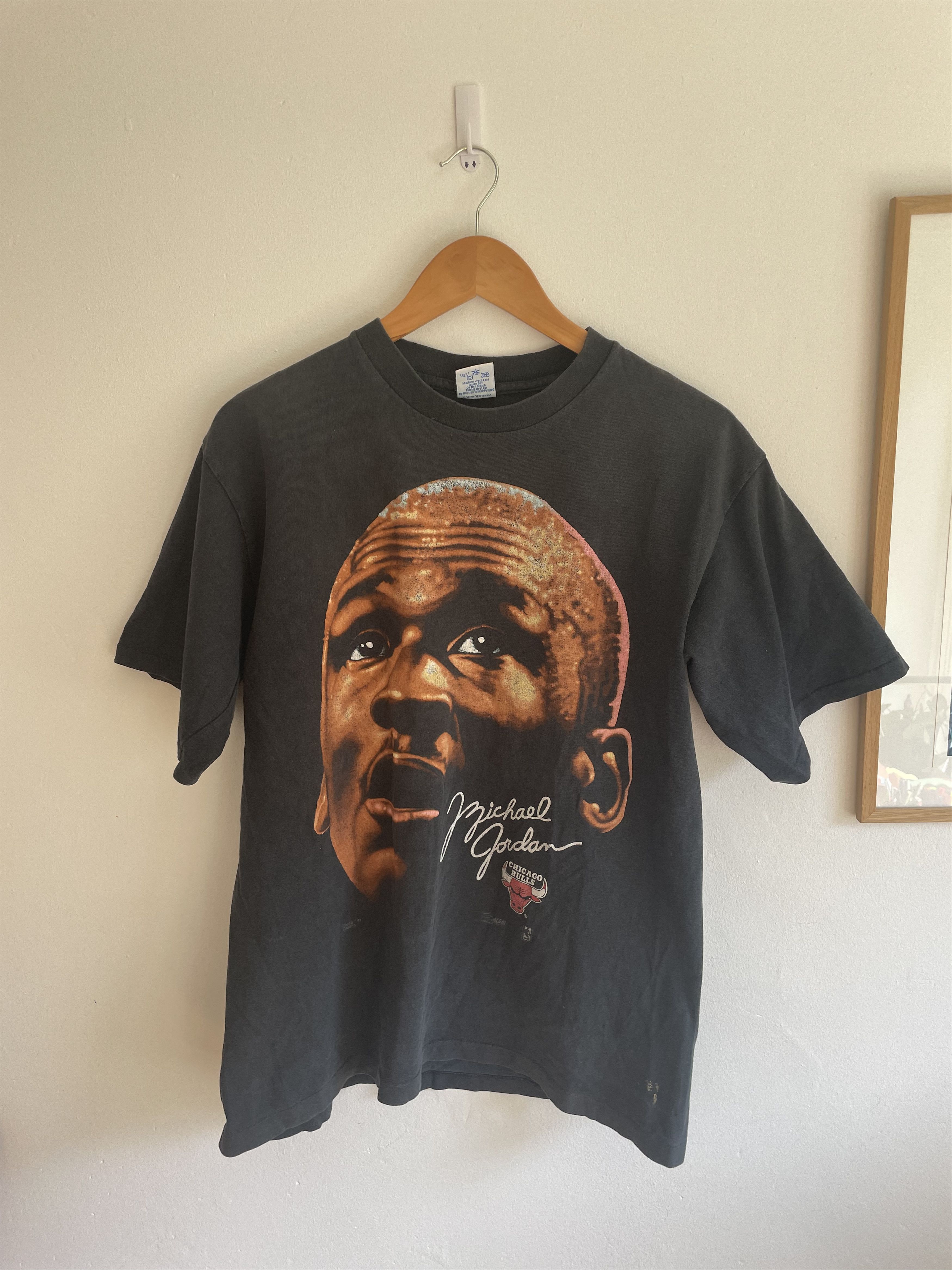 NBA Michael Jordan Salem Sportswear Vintage T-Shirt 90s Bulls Size US L / EU 52-54 / 3 - 1 Thumbnail