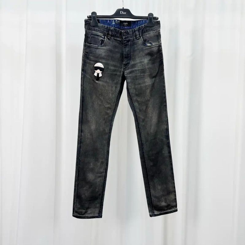 Fendi Fendi Casual Pants in Blue Gray Denim 0089 Size US 28 / EU 44 - 1 Thumbnail