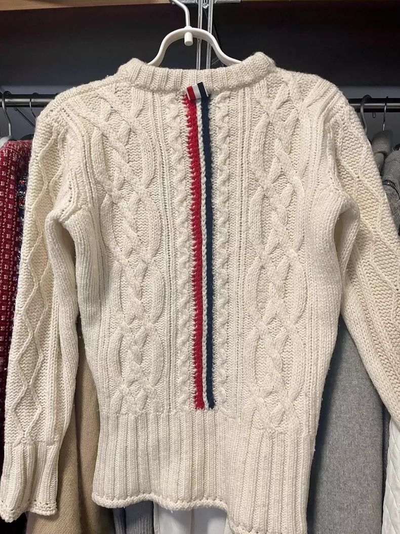 Thom Browne Thom Browne White sweater Size XS / US 0-2 / IT 36-38 - 1 Thumbnail