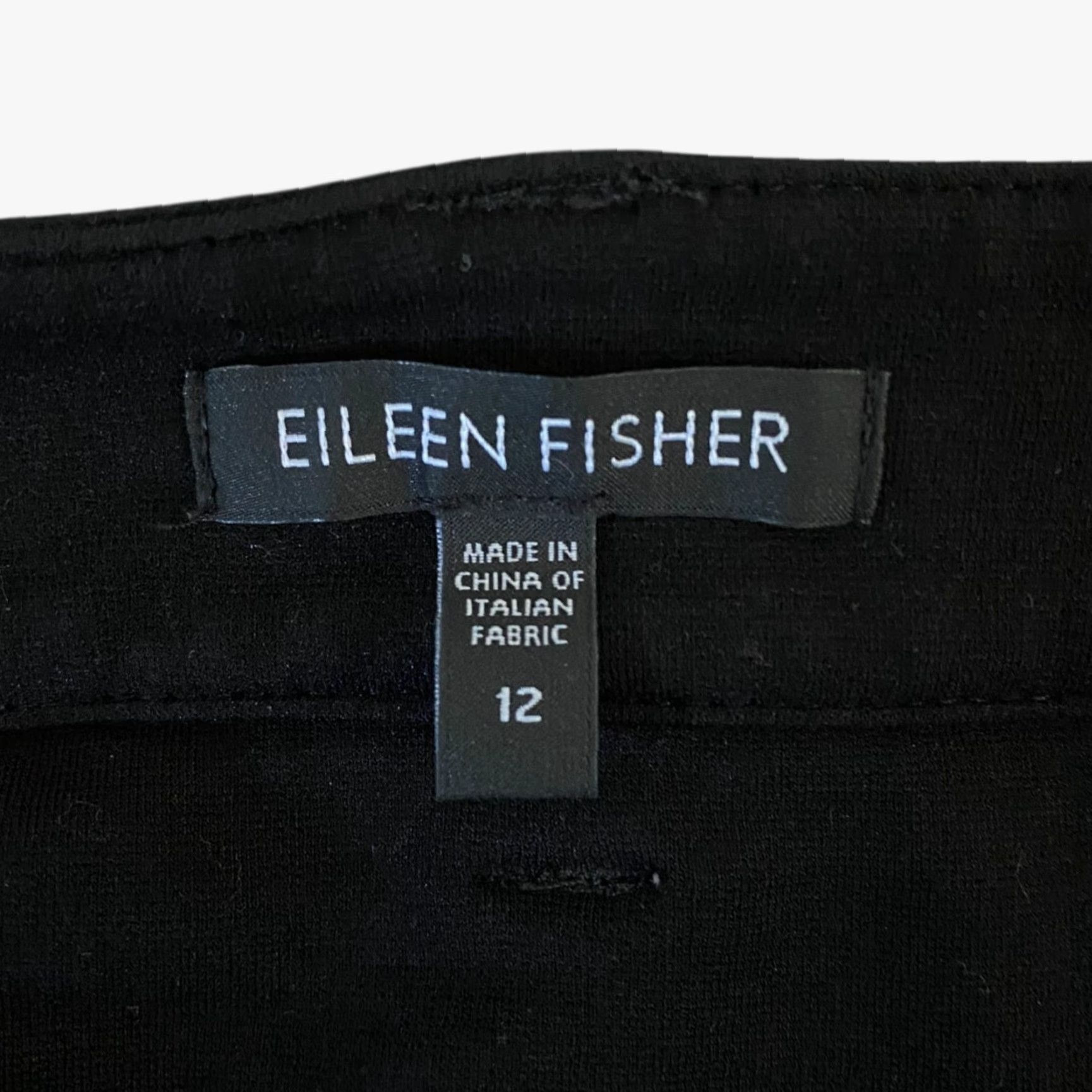 Eileen Fisher Eileen Fisher Skirt Women 12 Black Viscose Stretch Mini Business Casual Size 34" / US 12 / IT 48 - 6 Thumbnail