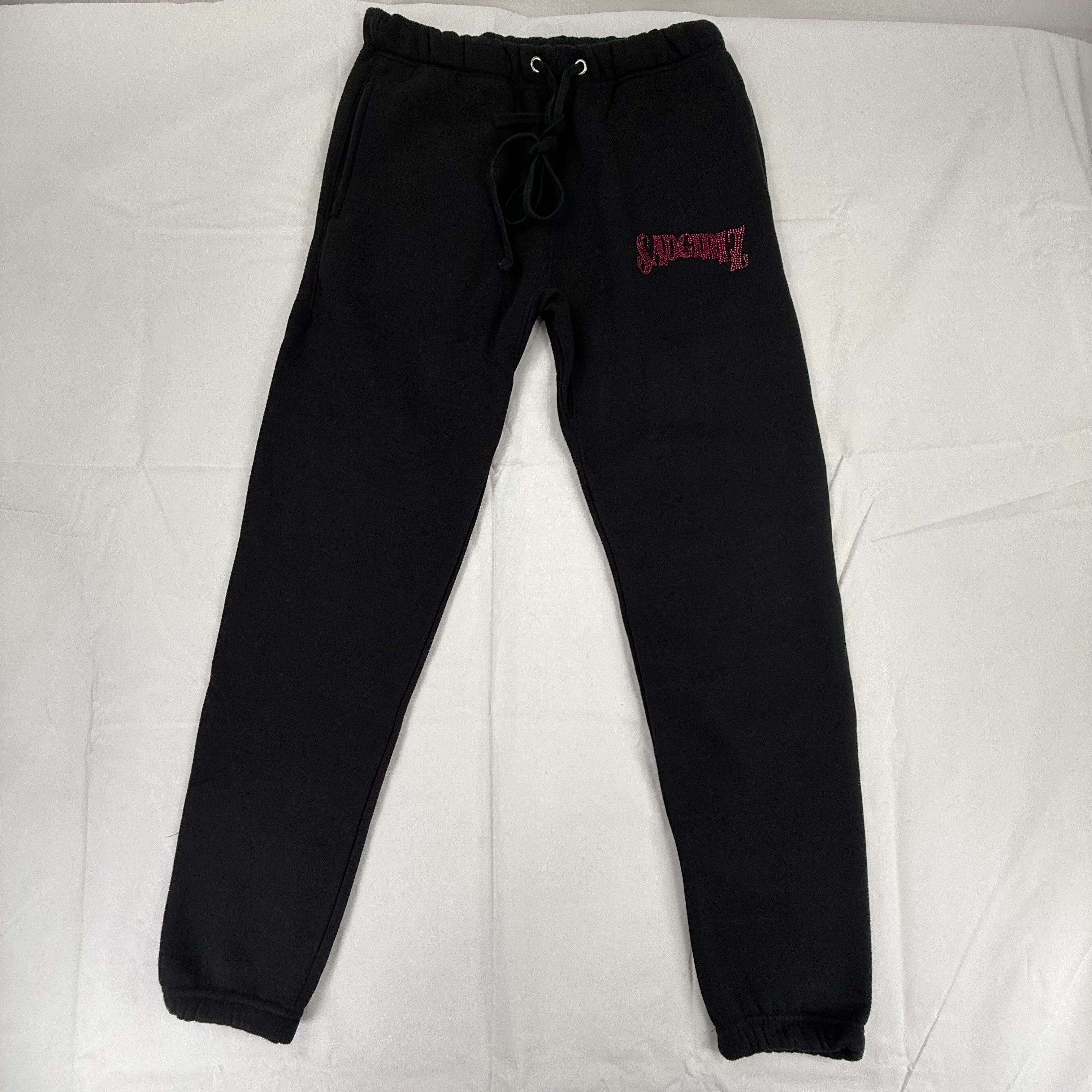 Sad Boys Sad Boyz Sad Girlz Black Rhinestone Sadgirlz Sweatpants Size 29" - 4 Thumbnail