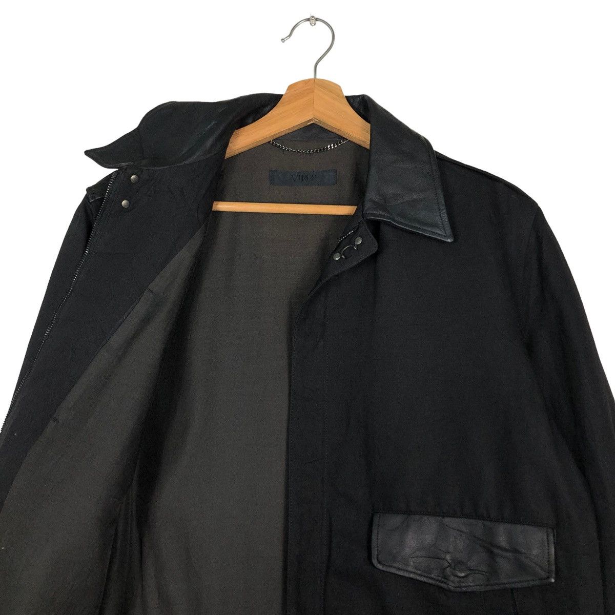 Japanese Brand BIKER JACKET LEATHER POCKET VIRUS JAPAN ISSEY MIYAKE DESIGN Size US S / EU 44-46 / 1 - 12 Thumbnail
