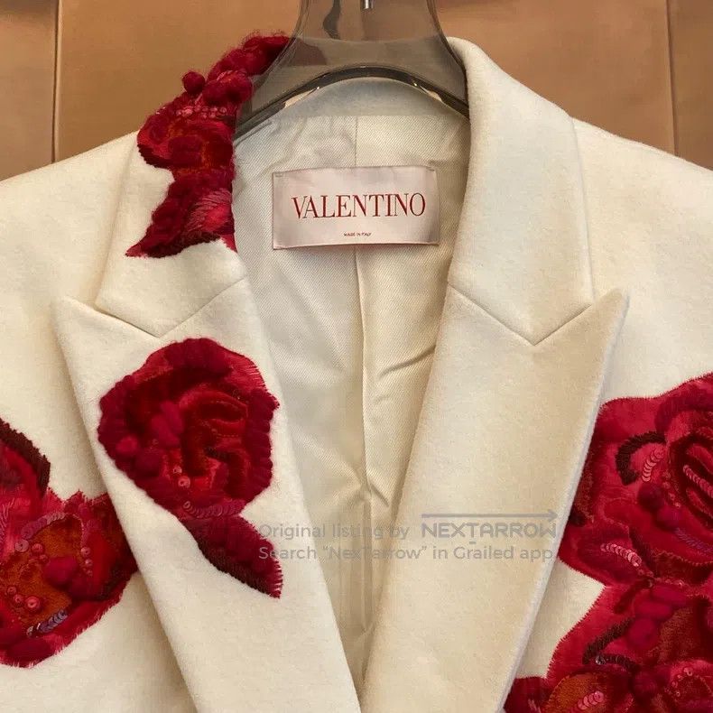 Valentino Valentino Heavy embroidered sequin floral wool coat Size S / US 4 / IT 40 - 5 Thumbnail
