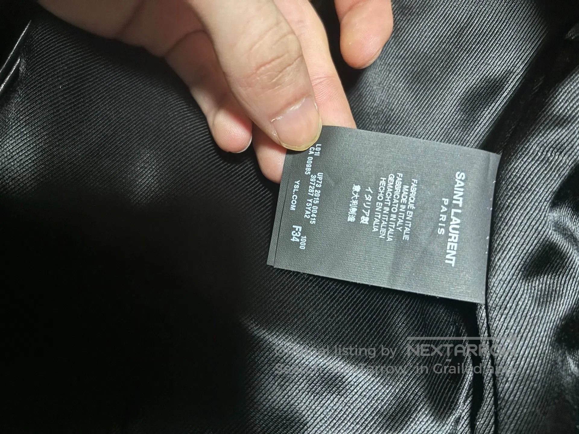 Saint Laurent Paris Saint Laurent L01 Leather Jacket. Size XXS / US 00 / IT 34 - 4 Thumbnail