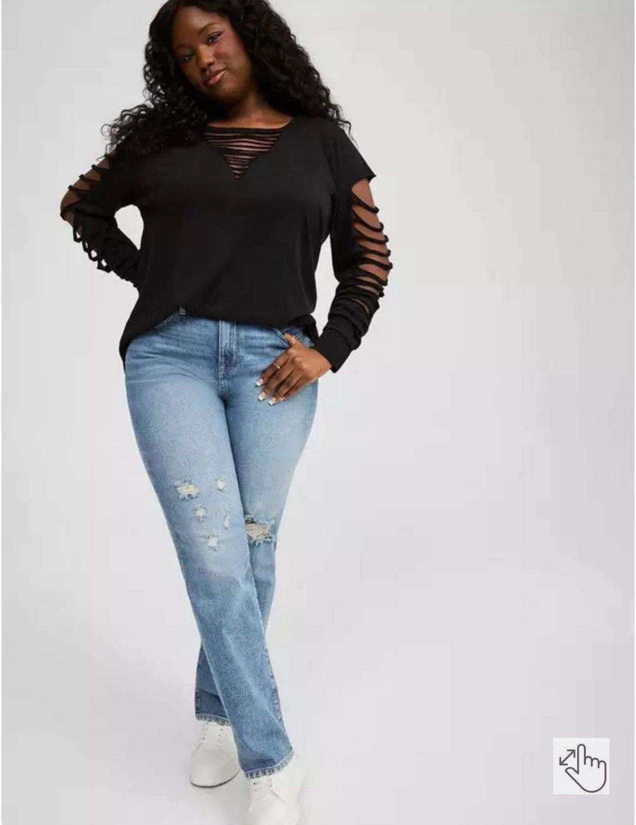 Torrid Classic Fit Cotton Crew Neck Slasher Tee Size 4XL / US 24-26 - 3 Thumbnail