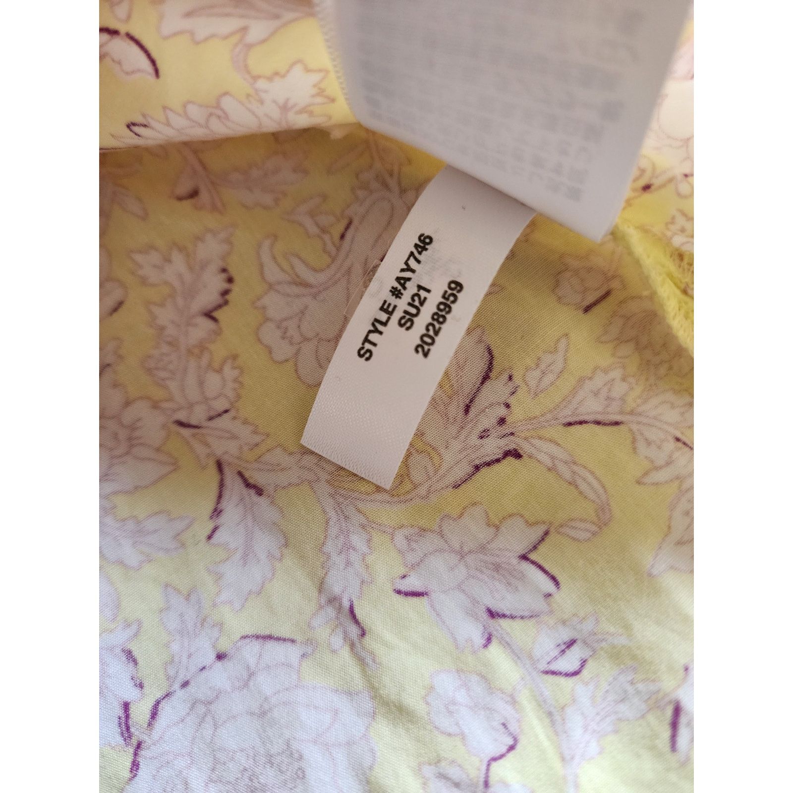 J.Crew J.Crew Sleeveless Blouse XS Ruffle Trim Yellow Floral Cotton Size XS / US 0-2 / IT 36-38 - 6 Thumbnail