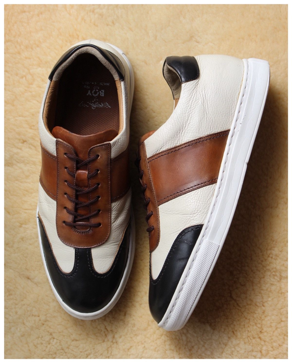 Boy London SS2016 BOY LONDON FULL LEATHER GAT SNEAKERS Size US 7.5 / EU 40-41 - 3 Thumbnail