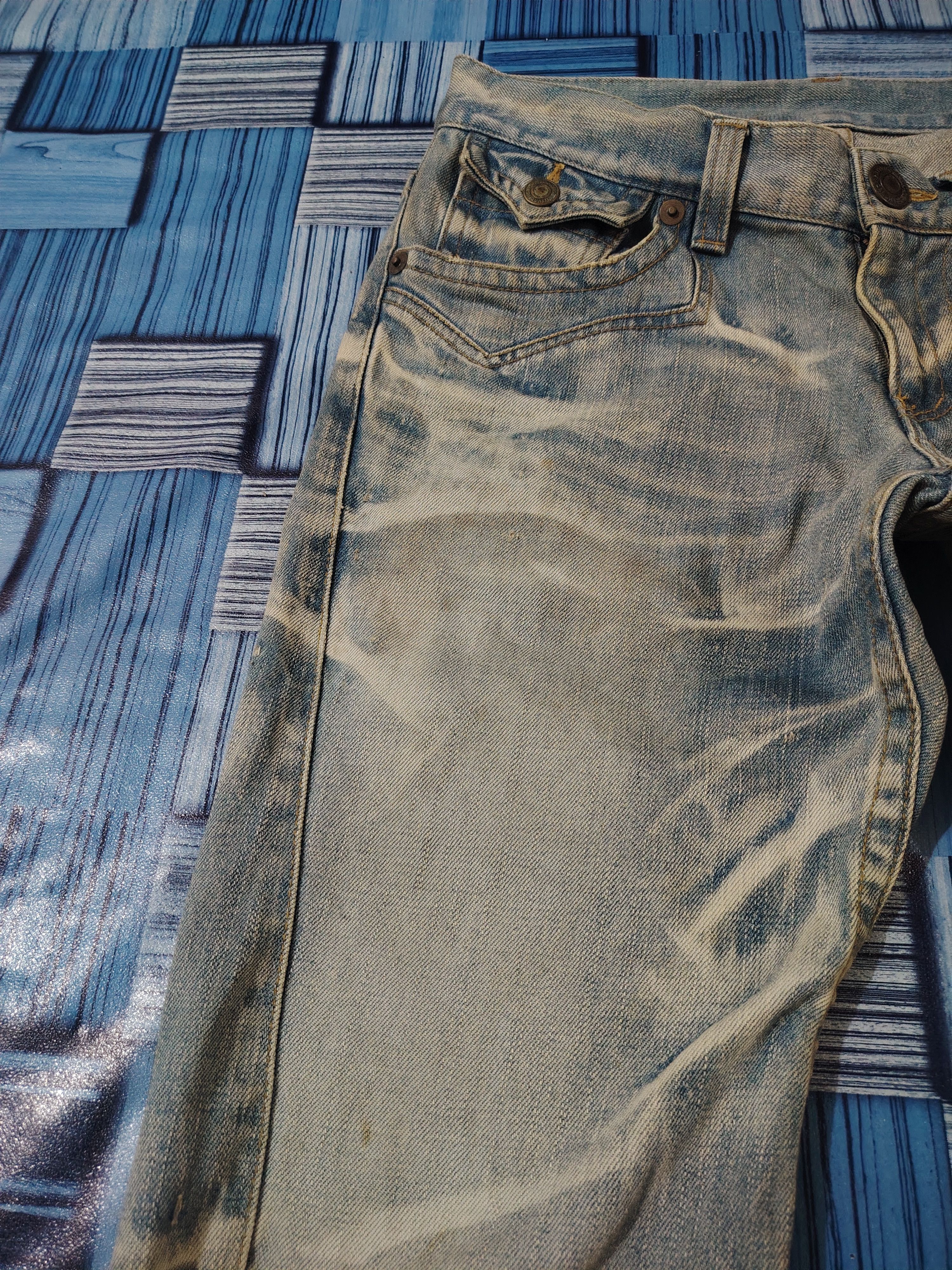 Japanese Brand Rattle Trap Japanese Distressed Denim Flared Jeans Size US 31 - 8 Thumbnail