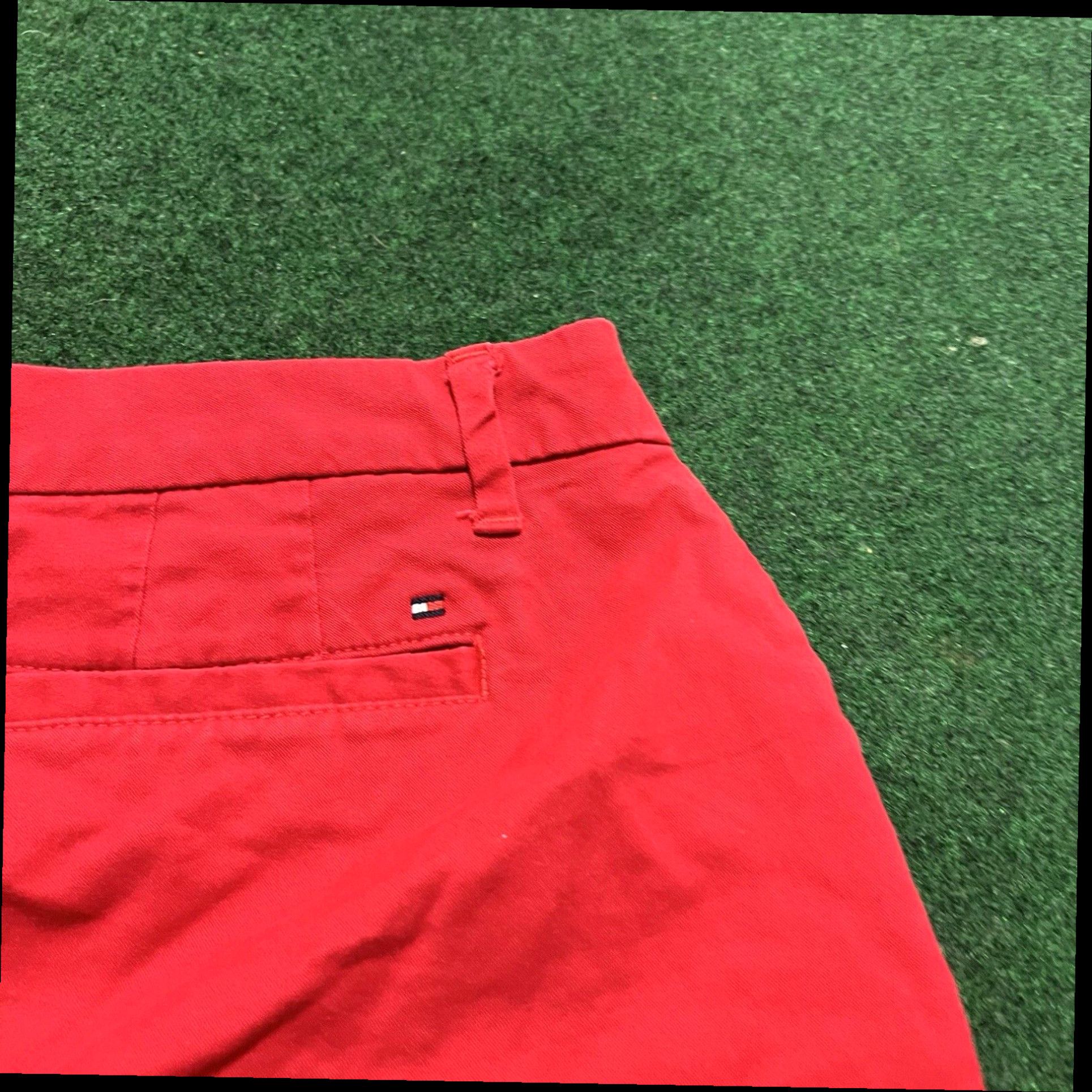 Tommy Hilfiger Tommy Hilfiger Shorts Womens 12 Chino Red Flat Front Size 34" / US 12 / IT 48 - 8 Thumbnail