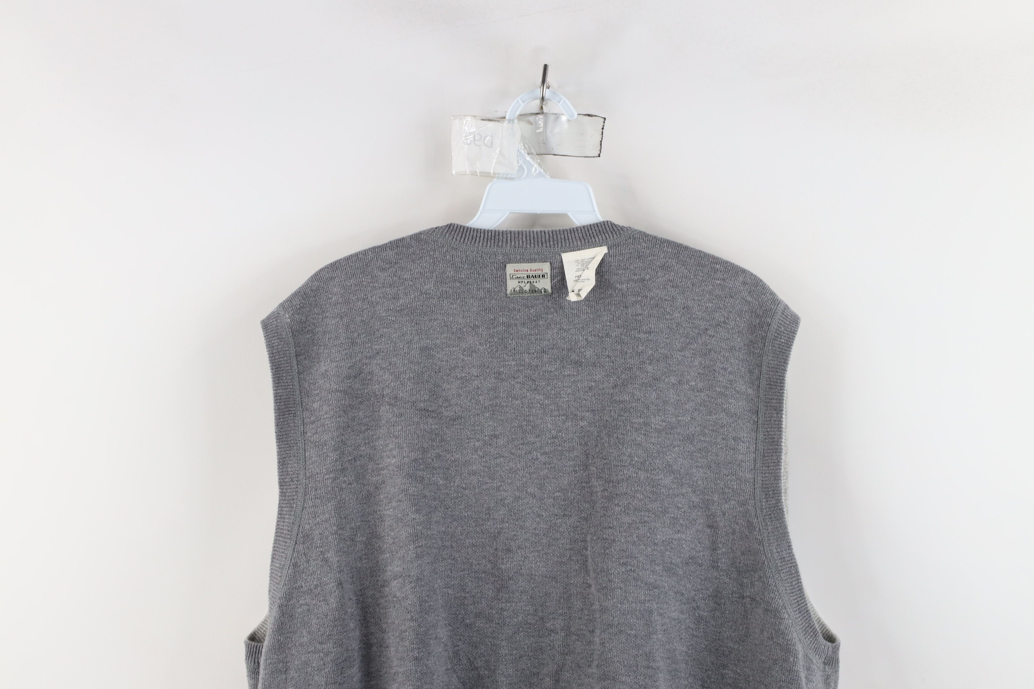 Eddie Bauer × Vintage Vintage Eddie Bauer Reversible Cotton Knit Sweater Vest Gray Size US XL / EU 56 / 4 - 16 Thumbnail