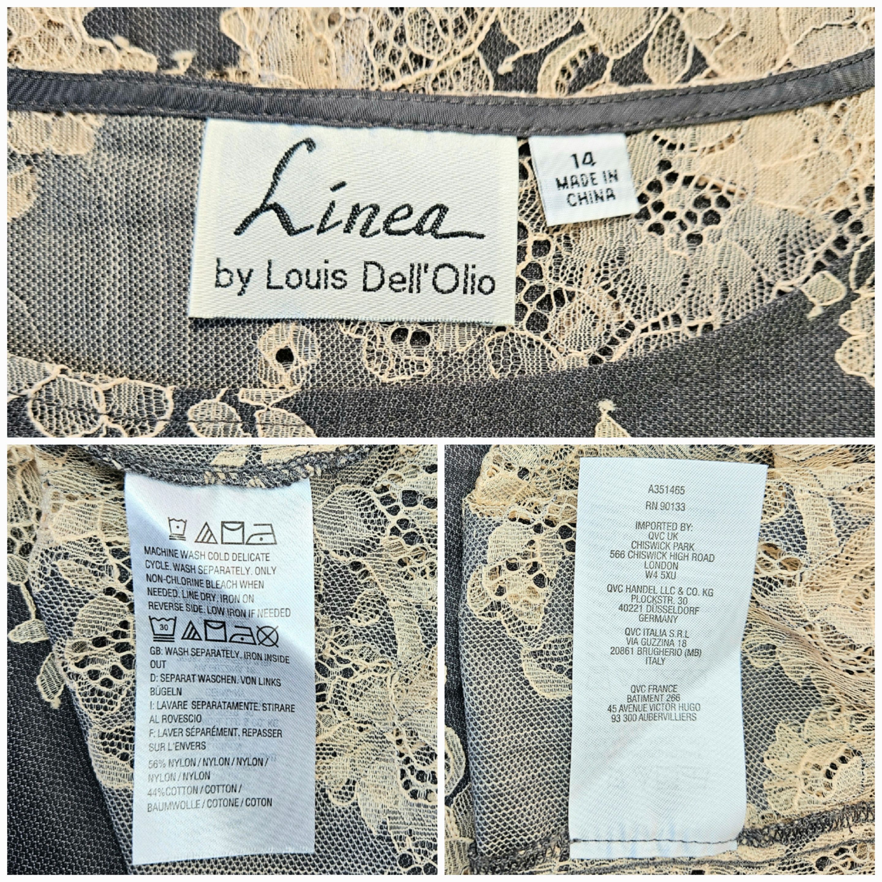 Linea Linea Louis Dell'Olio Size L/14 Tunic Blouse Top Grey Size L / US 10 / IT 46 - 8 Thumbnail
