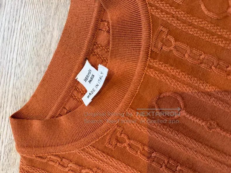 Hermes Hermes Knit Top (Orange) Size XS / US 0-2 / IT 36-38 - 2 Thumbnail