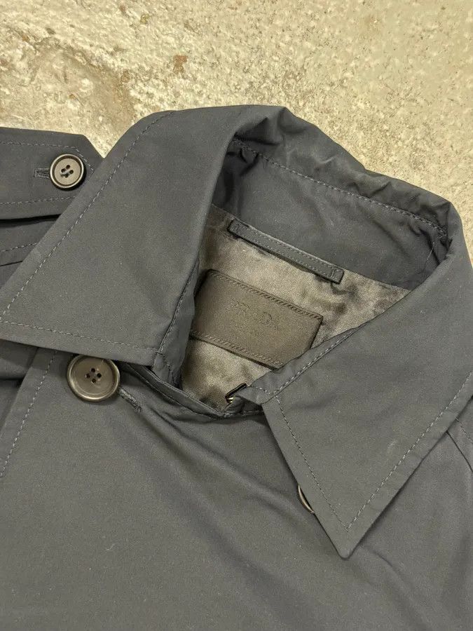 Prada 2000s Prada Navy Asymmetrical Naval Buttoned Rain Jacket Size US M / EU 48-50 / 2 - 5 Thumbnail