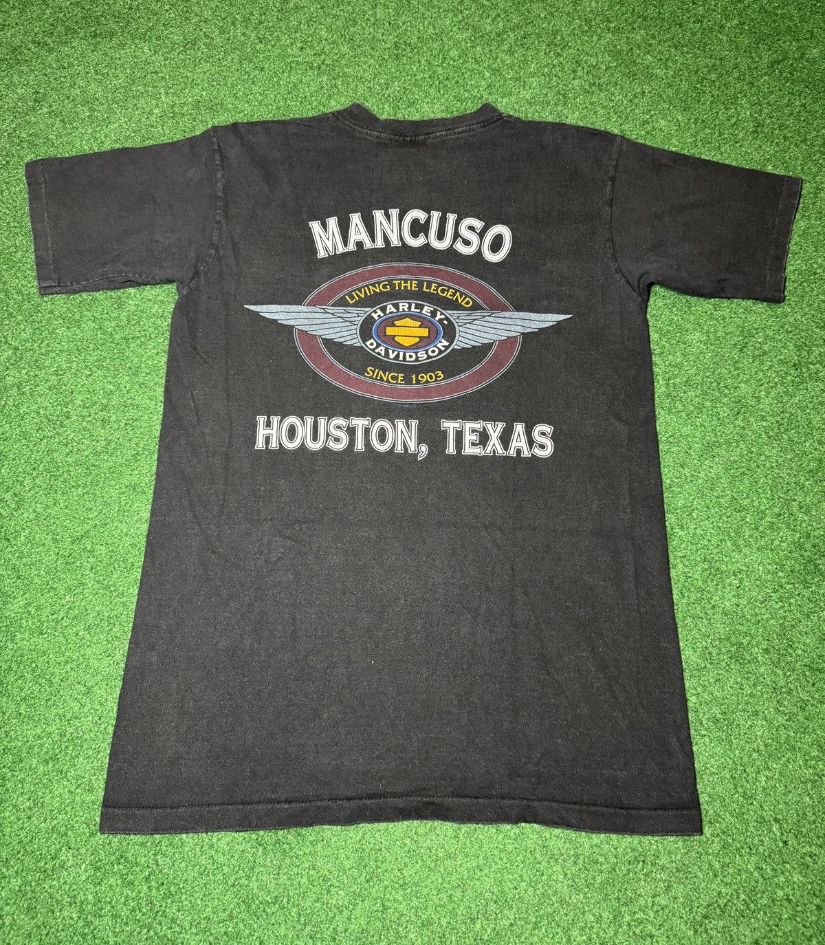 Harley Davidson × Vintage Vintage 90s Harley Davidson SICK Eagle Graphic Med T Shirt Size US M / EU 48-50 / 2 - 4 Thumbnail