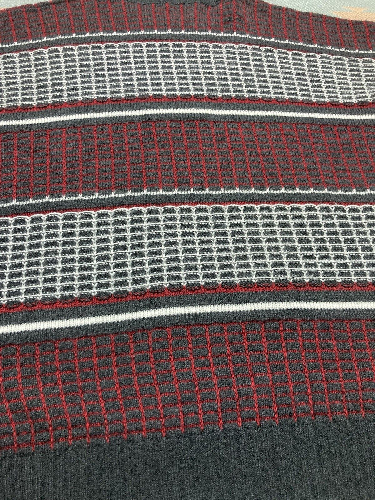 Vintage 80s acrylic knit sweater Jantzen pullover windowpane USA XL Size US XL / EU 56 / 4 - 5 Thumbnail