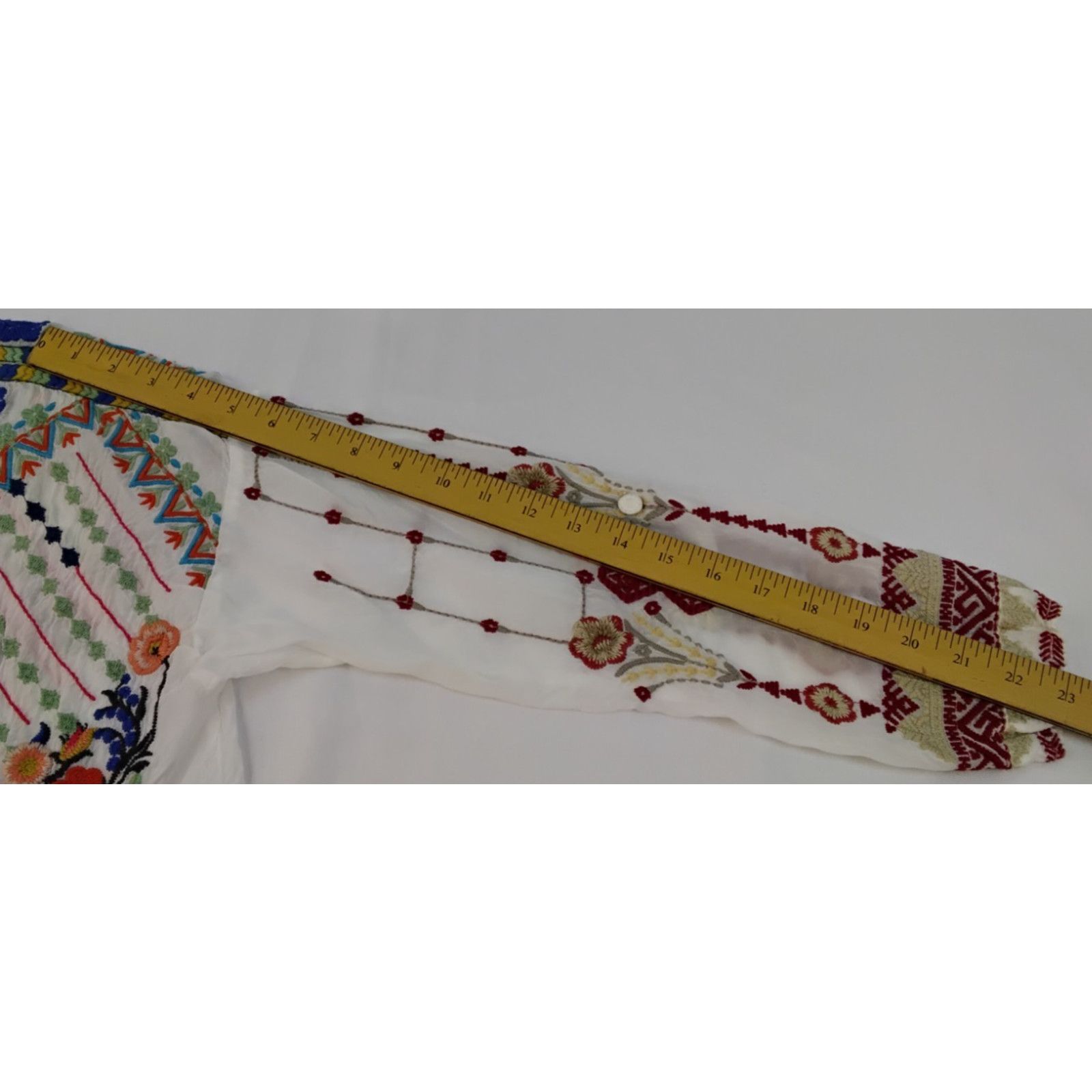 Johnny Was Johnny Was Embroidered Top Women's Small Boho Multicolor Size S / US 4 / IT 40 - 11 Thumbnail