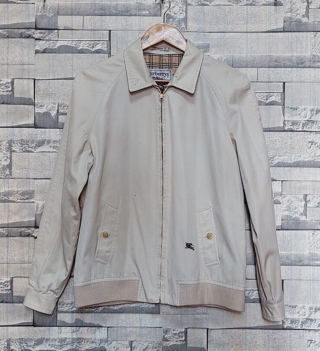 image of VTG 90's Burberry Bomber Jacket - Women Size 42/l in White, Men's