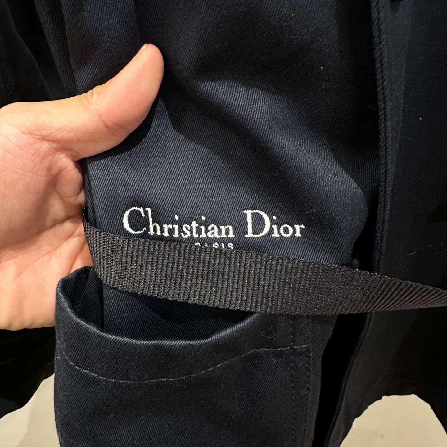 Christian Louboutin Dior may694 Logo 2 Pocket Belted Trench 40 Cotton Size M / US 6-8 / IT 42-44 - 6 Thumbnail