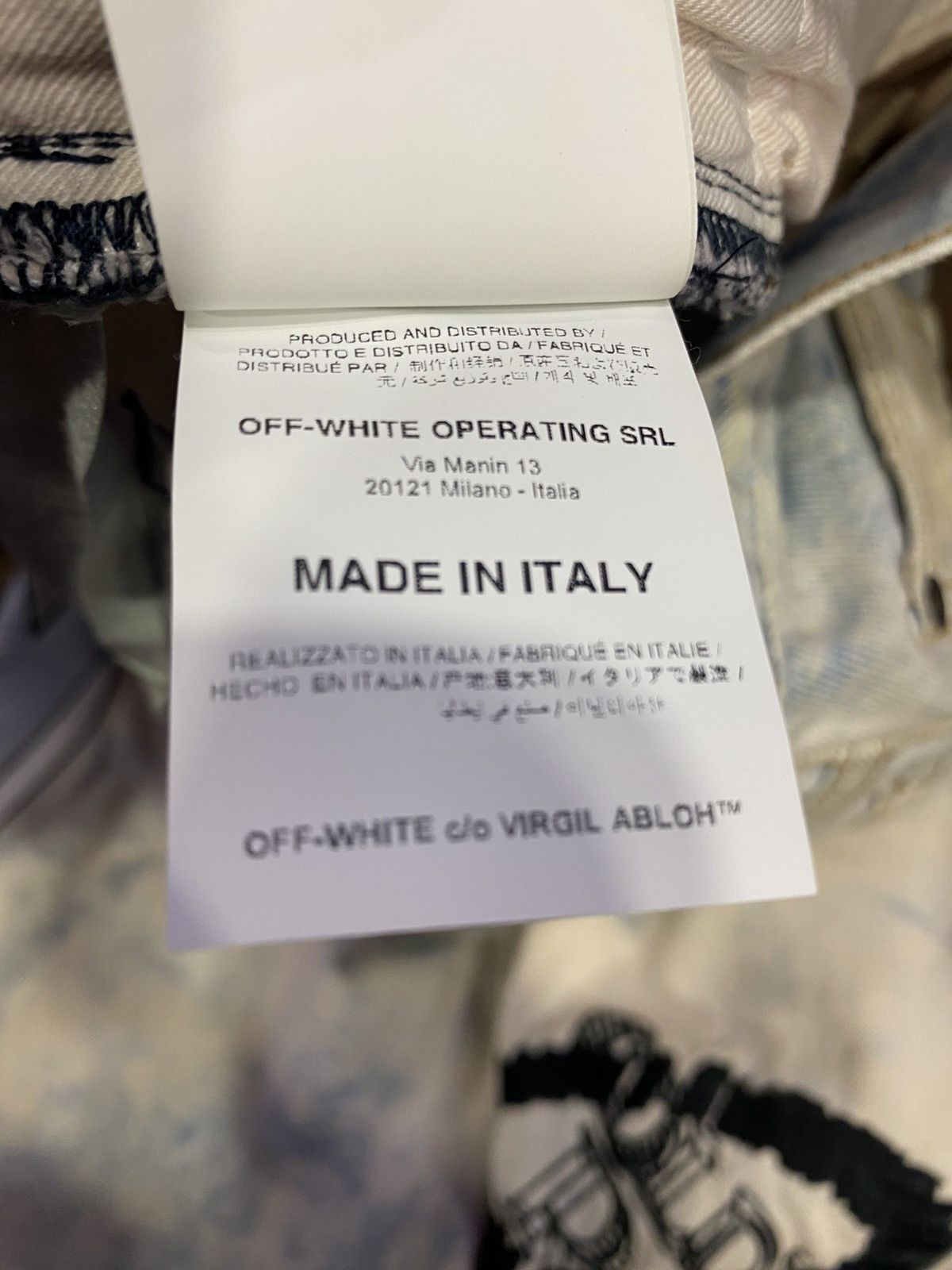 Off White Ev Bravado Rare Unreleased Denim Jeans 36x35
