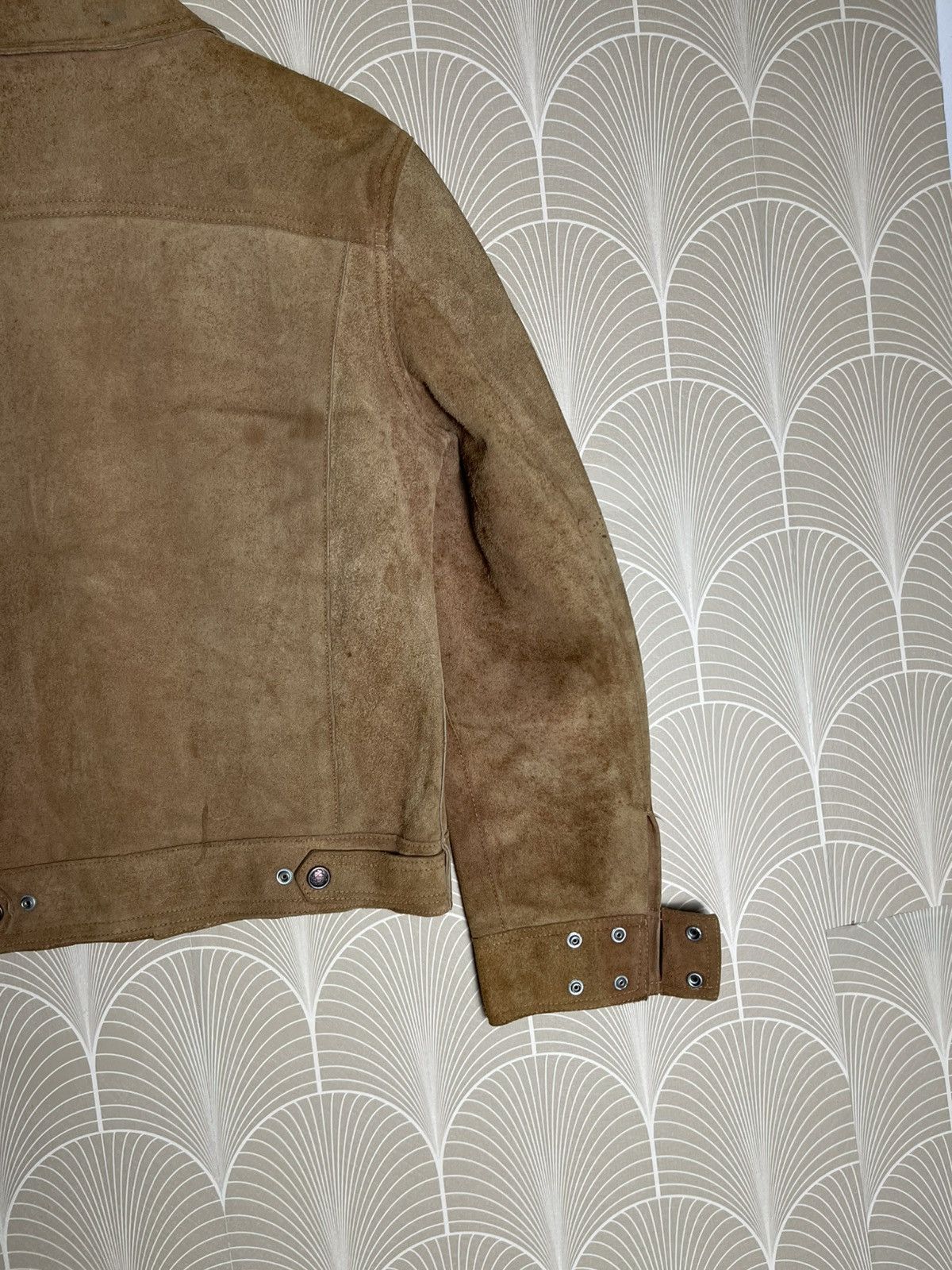 Genuine Leather × Homemade × Vintage 70s SUEDE RAWHIDE LEATHER BIKER JACKET Size US S / EU 44-46 / 1 - 12 Thumbnail