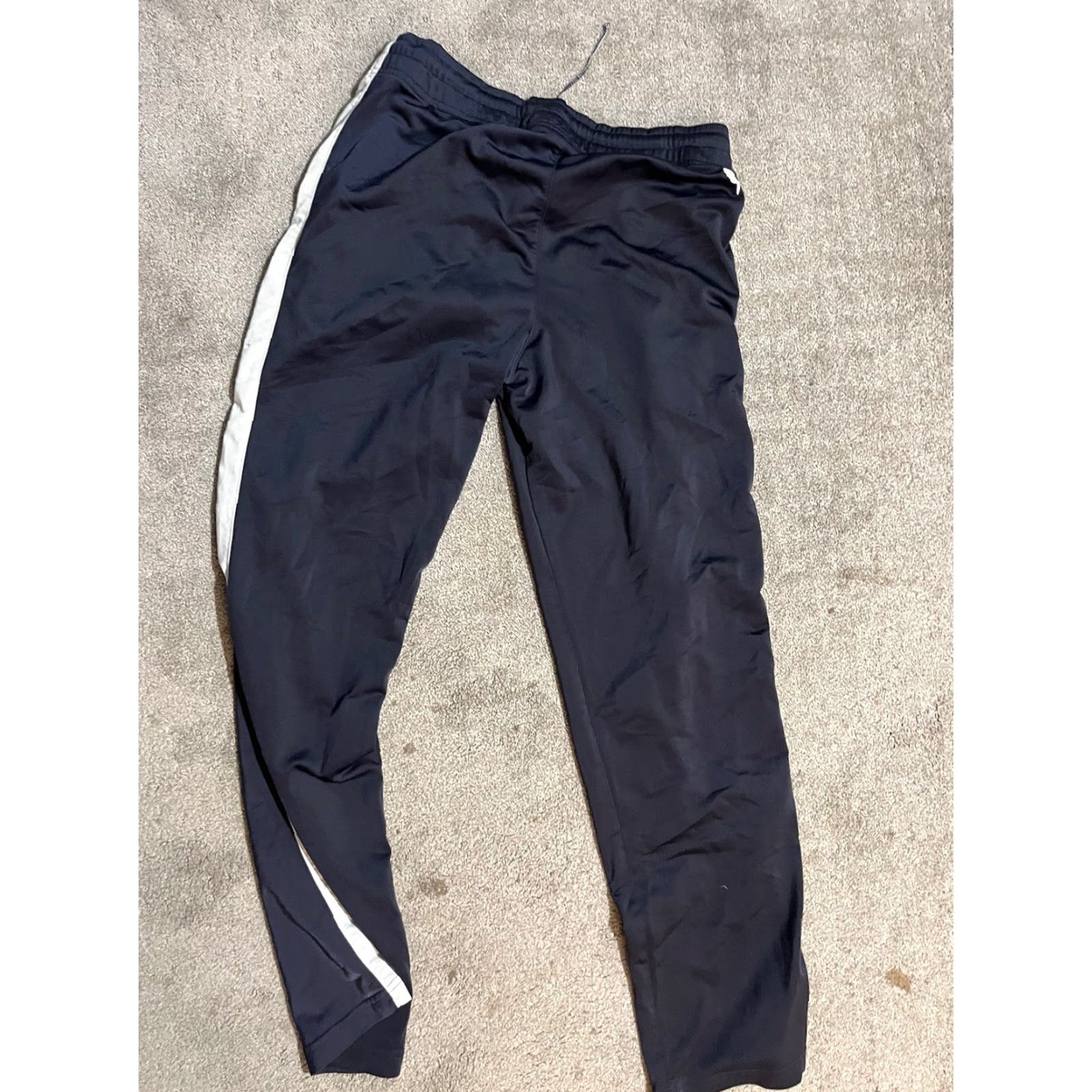 Puma PUMA Sport Sweatpants Navy Blue M Athletic Regular Men Pants Drawstring Elastic Waist Pockets Comfortable Everyday Activewear Size US 31 - 3 Thumbnail