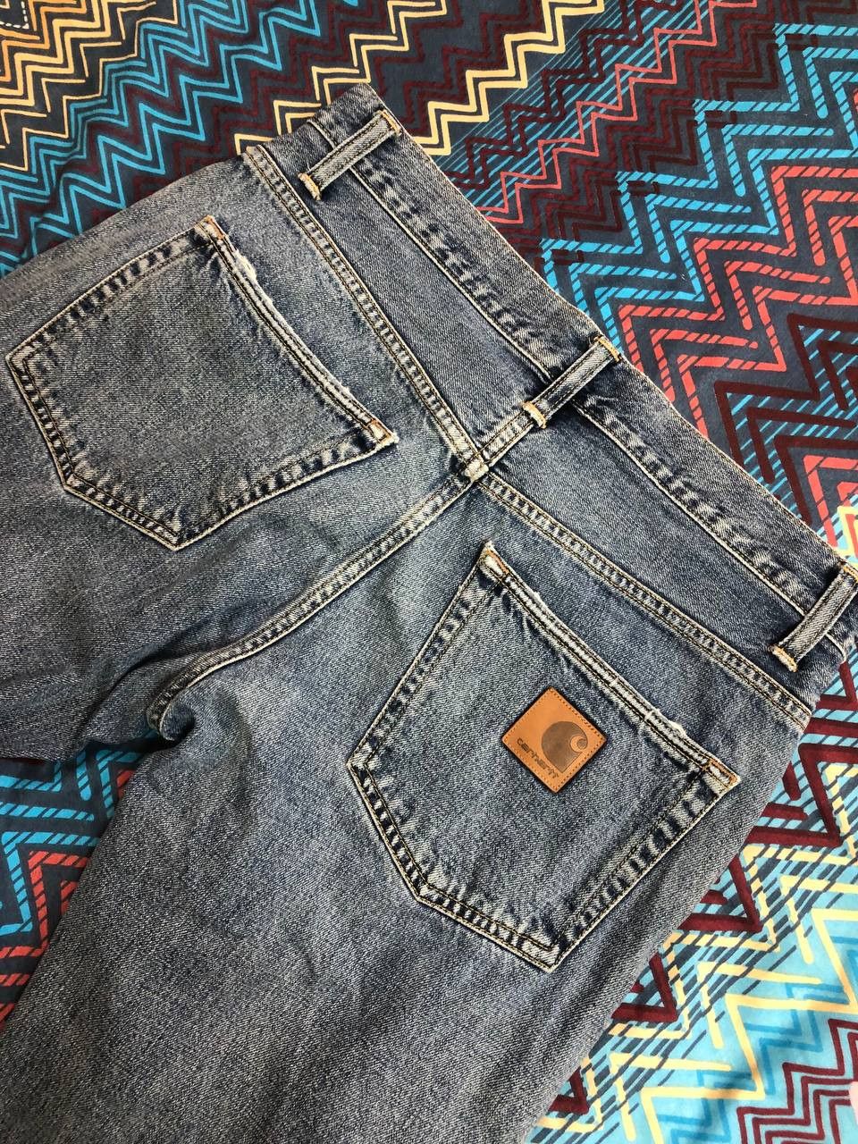 Carhartt Vintage 90's Carhartt Work Pronco Pocket Faded denim Jeans Size US 32 / EU 48 - 10 Thumbnail