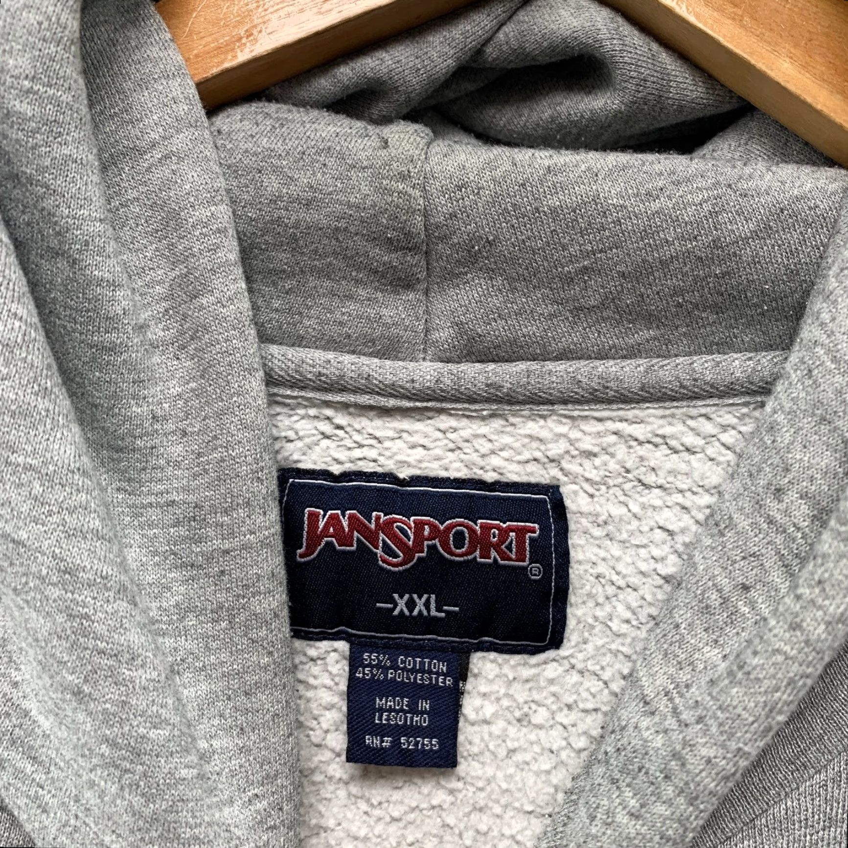 Jansport VINTAGE Columbia College Hoodie Sweatshirt Mens 2XL Gray Fleece Hooded Pullover Size US XXL / EU 58 / 5 - 3 Thumbnail
