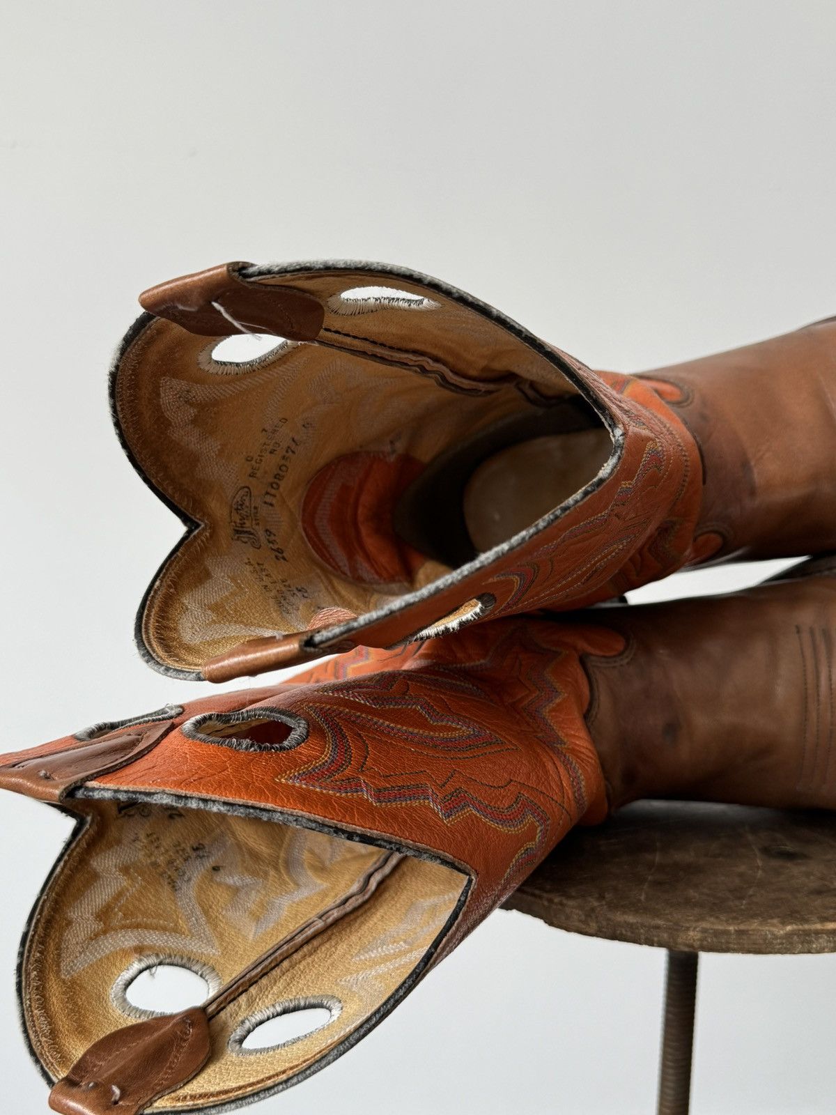 Cowboy Equipment × Justin Boots × Mexicana Justin Bent Rail 2659 Buckaroo Cowboy Leather Boots Size US 9 / EU 42 - 7 Thumbnail