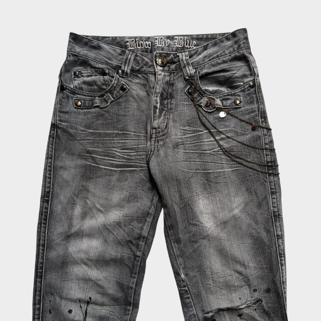 If Six Was Nine × Le Grande Bleu (L.G.B.) × Tornado Mart Blood by blue whisker effect splatter jean Size US 30 / EU 46 - 3 Thumbnail